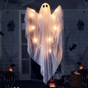 JOYIN 47 Light-Up Hanging Ghost with Warm LED & Timer