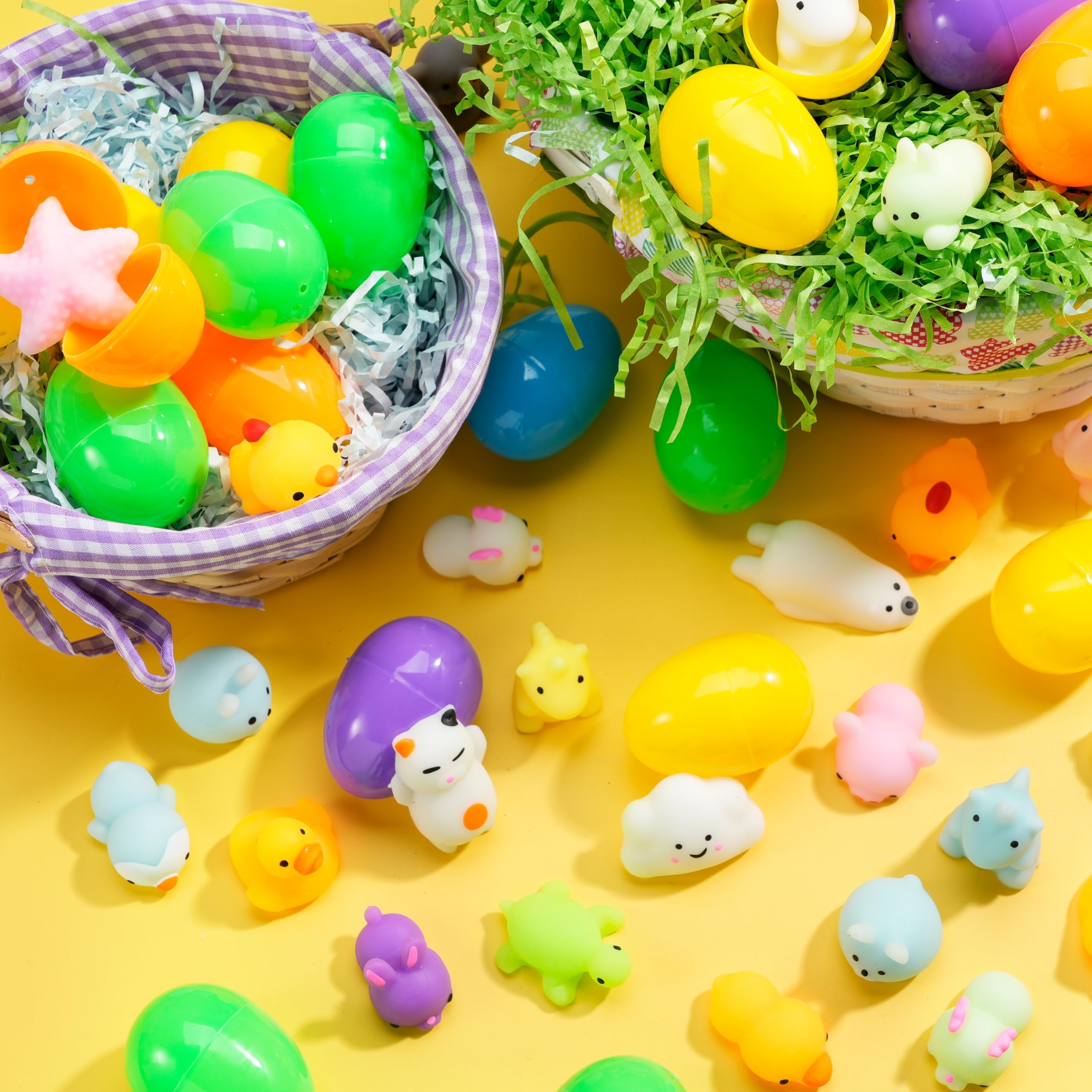 JOYIN 48 Pcs Easter Prefilled Eggs with Mochi Squishy Toys - Image 3