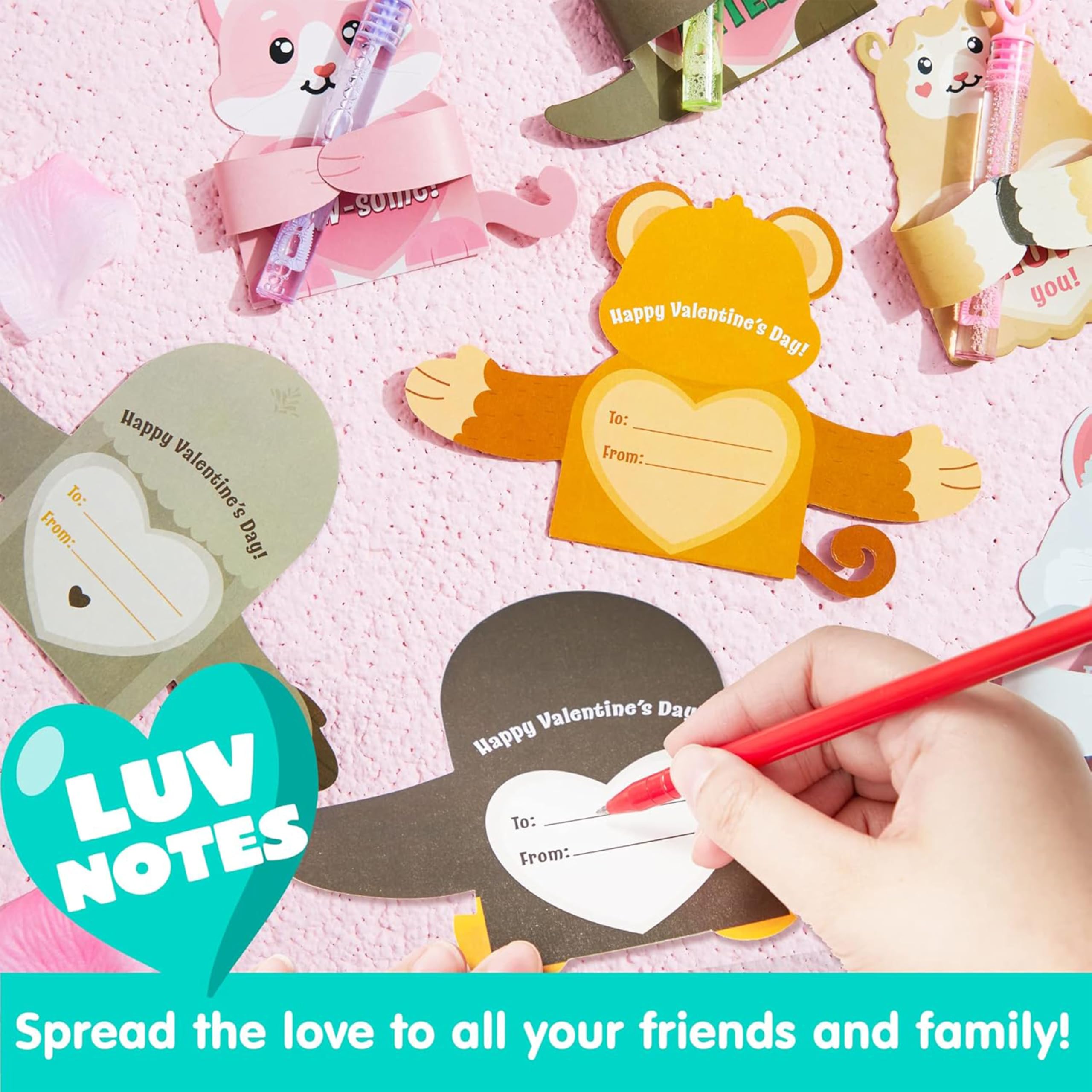 JOYIN 48 Pcs Valentine’s Greeting Cards Candy Holder Cards for Kids Holiday Reward Prizes - Image 4
