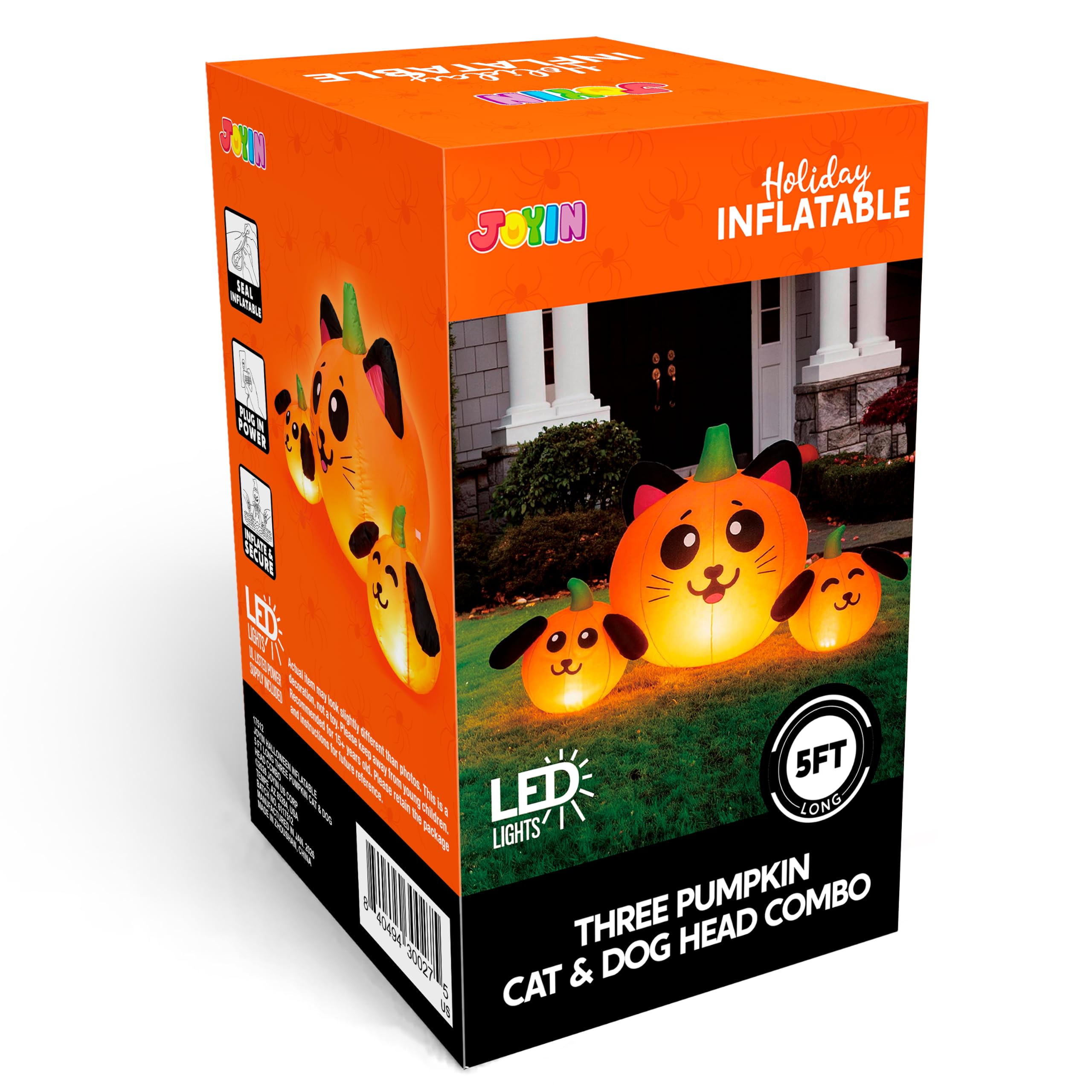 JOYIN 5FT Halloween Inflatable Pumpkin Cat & Dog Yard Decor - Image 9