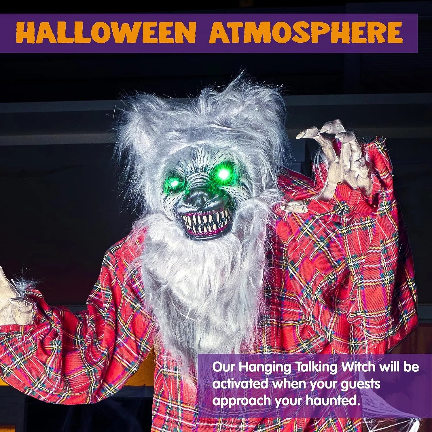 JOYIN 63in Halloween Animated Standing Werewolf - Image 4