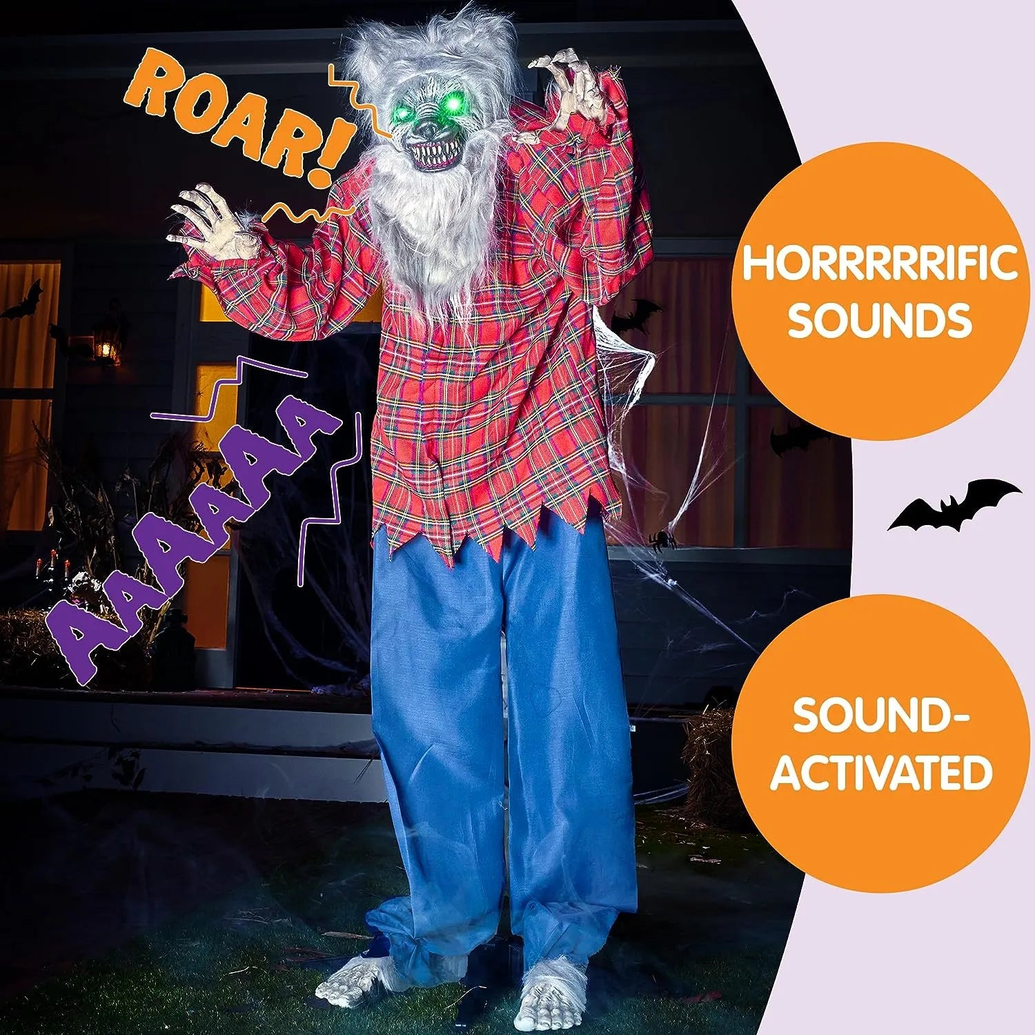 JOYIN 63in Halloween Animated Standing Werewolf - Image 2