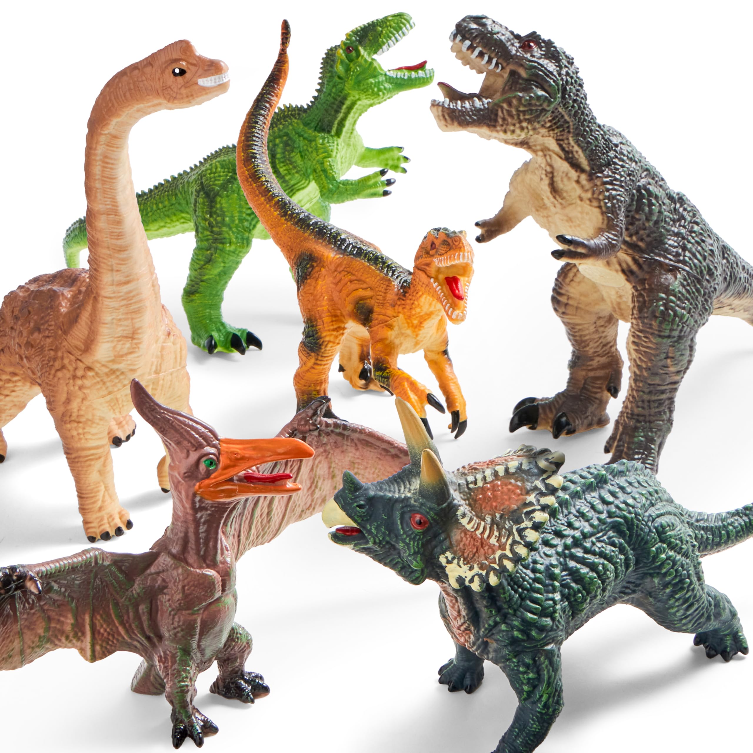 JOYIN 6Pcs Big Soft Dinosaur Toys Set for Toddlers - Image 8