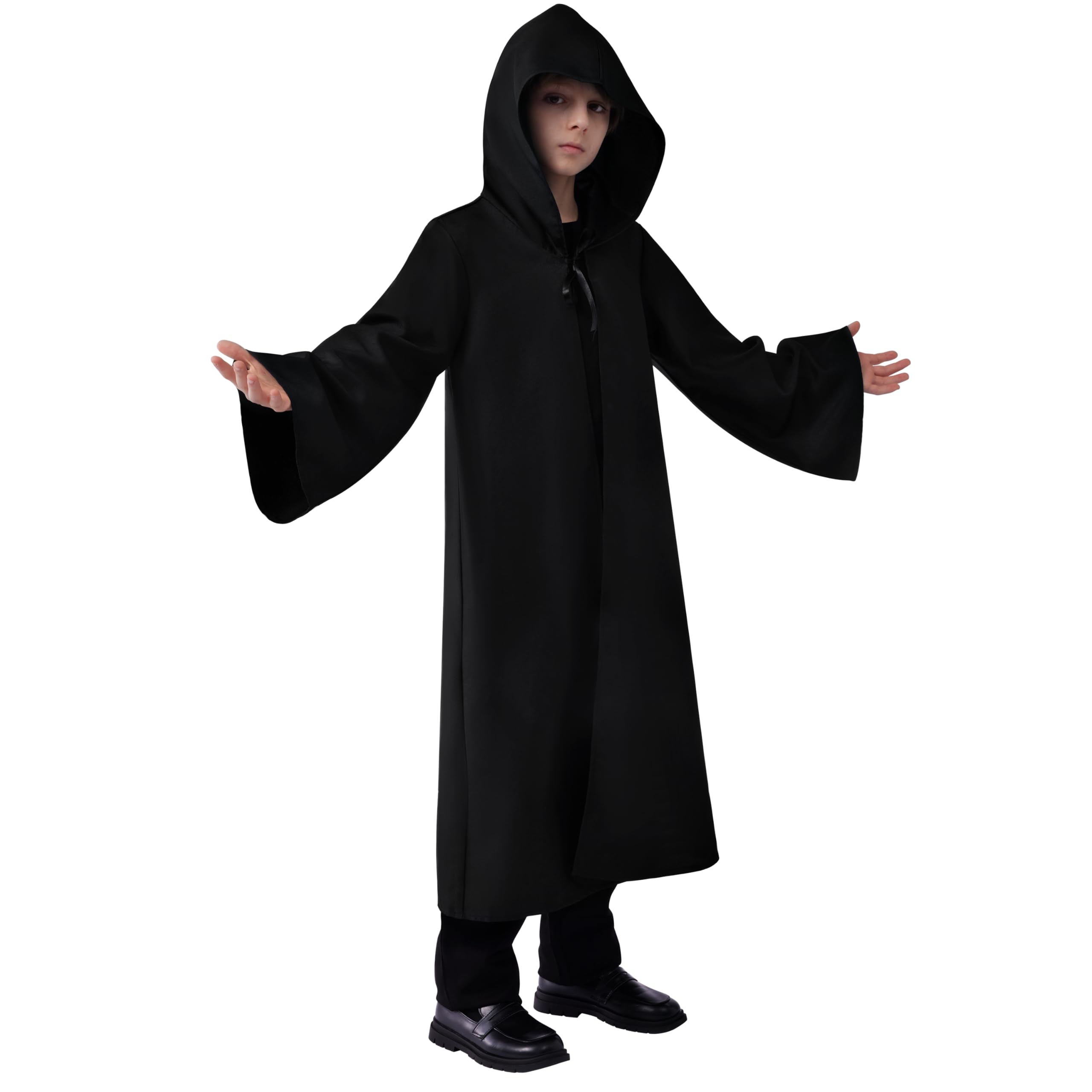 JOYIN Boys Black Hooded Cloak Knight Costume - Kids Halloween Tunic Robe - Image 5