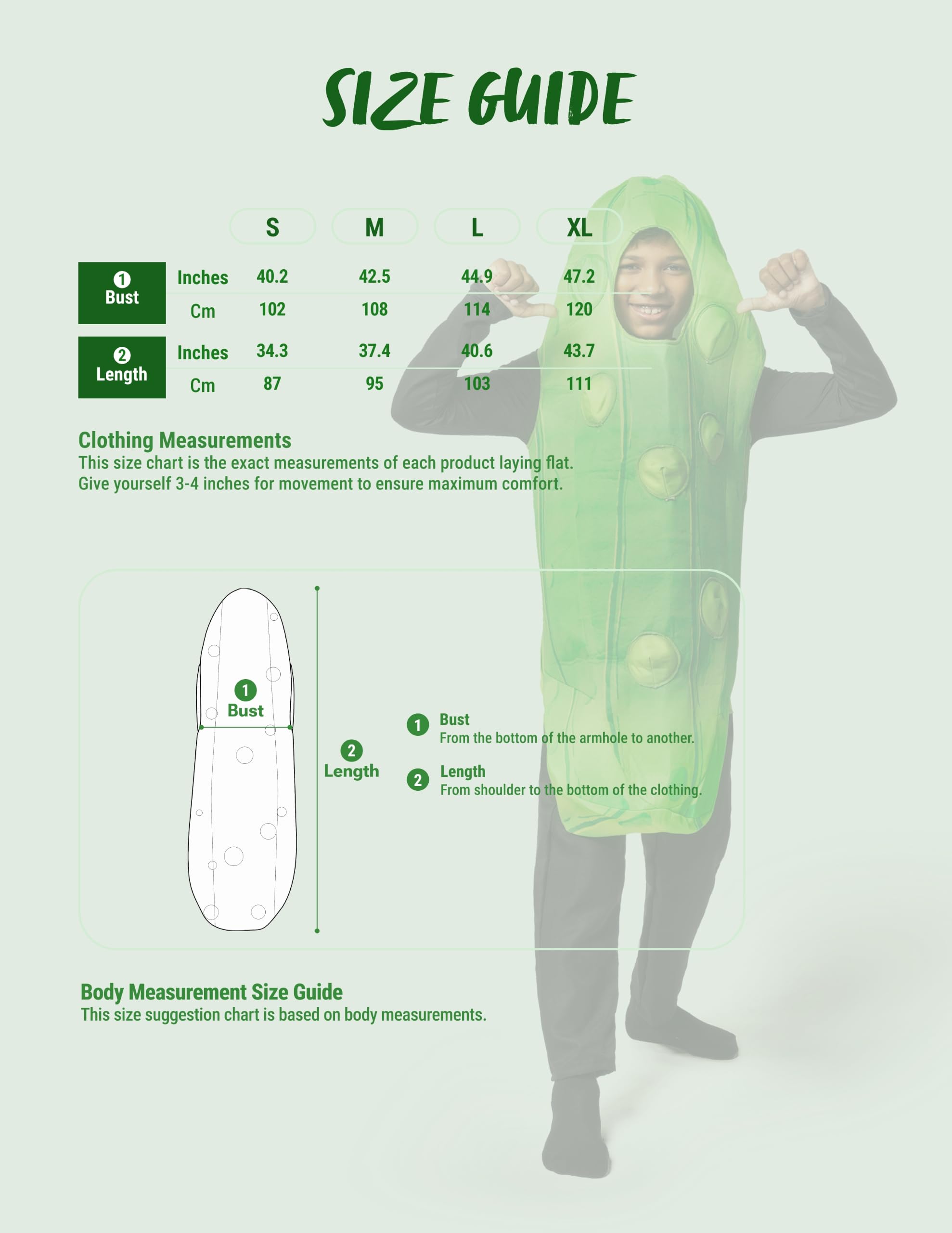 JOYIN Kids Pickle Costume - Funny Food Halloween Jumpsuit for Children - Image 7