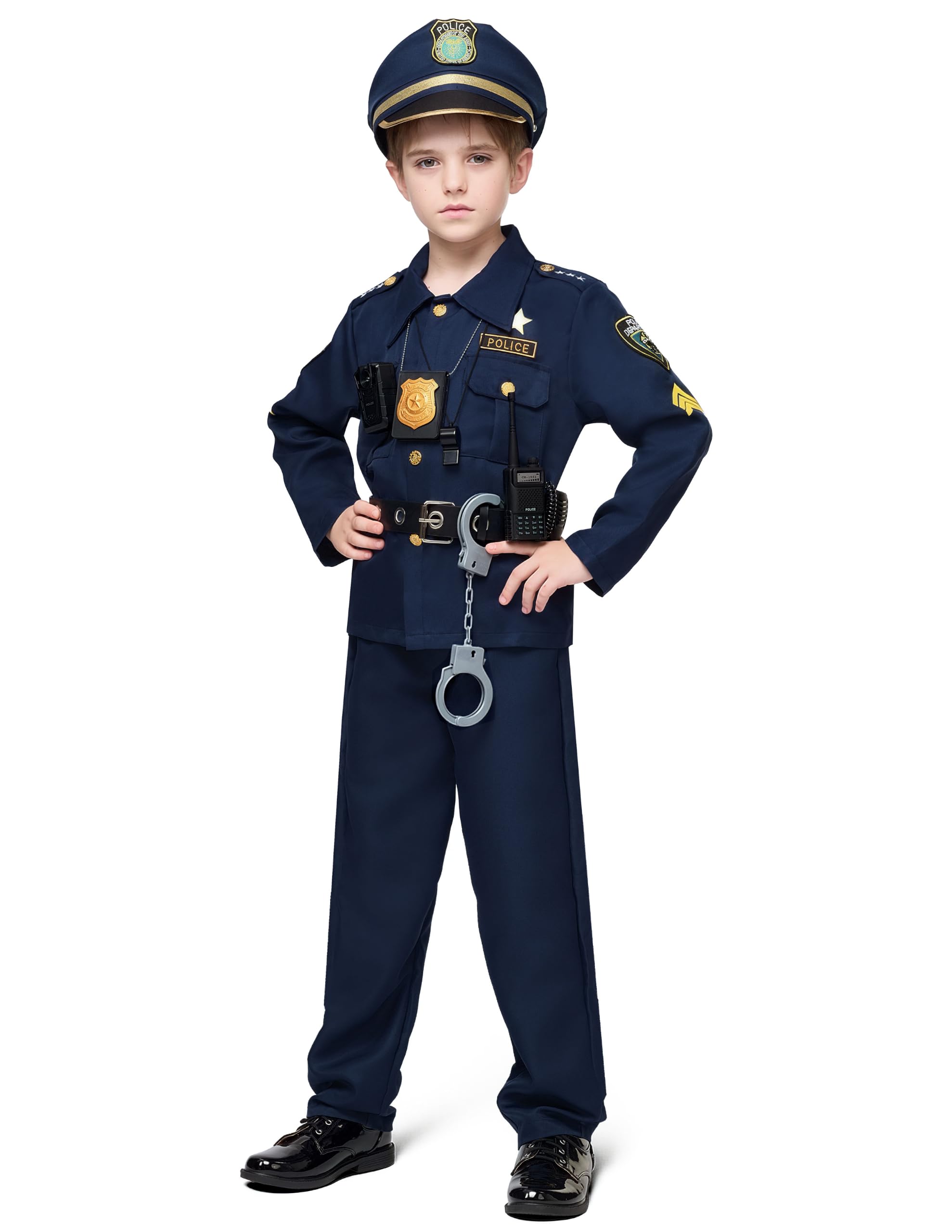 JOYIN Kids Police Officer Costume - Boys Halloween Cop Outfit - Image 3