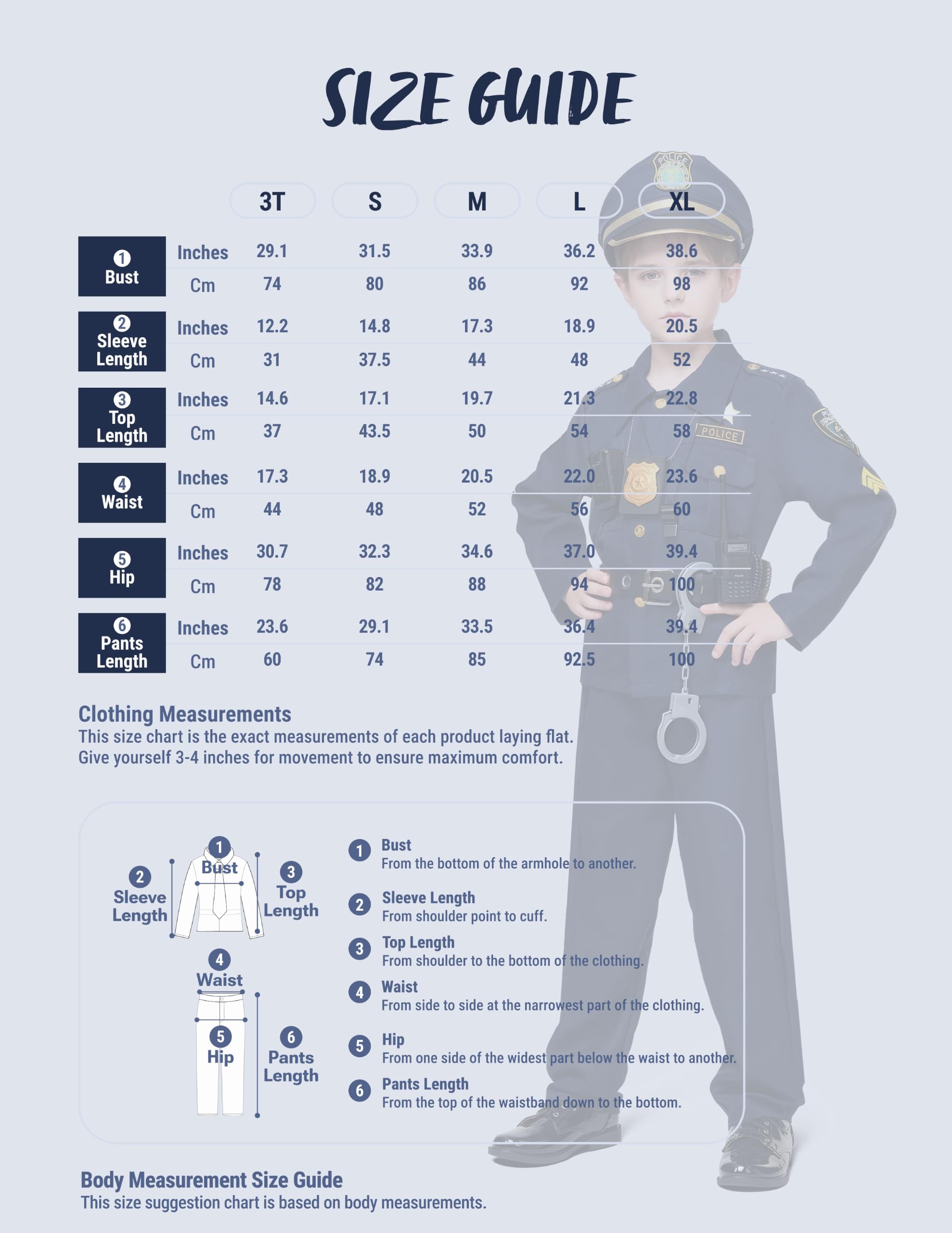 JOYIN Kids Police Officer Costume - Boys Halloween Cop Outfit - Image 6