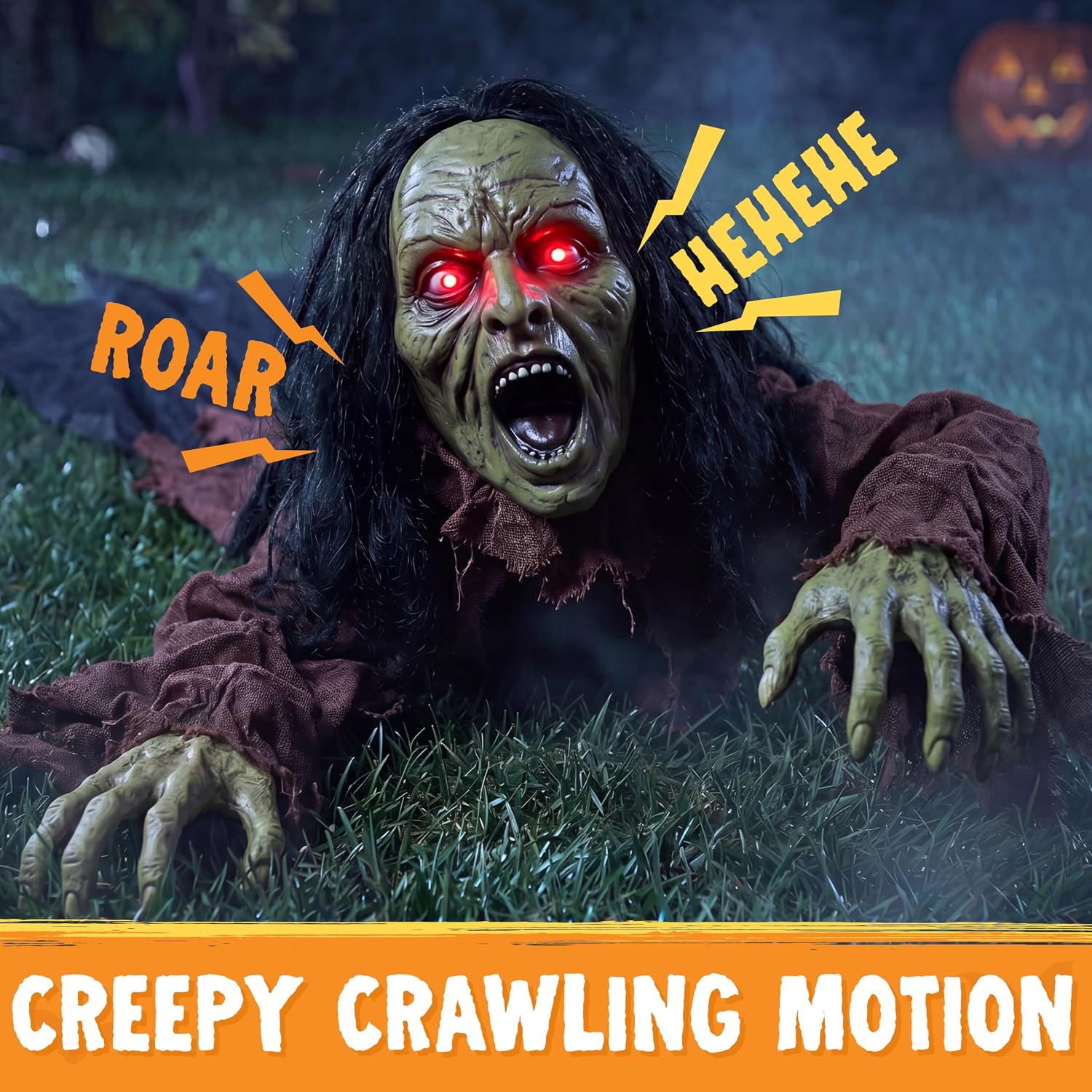 JOYIN Light-Up Crawling Zombie Groundbreaker Halloween Outdoor Decor - Image 3