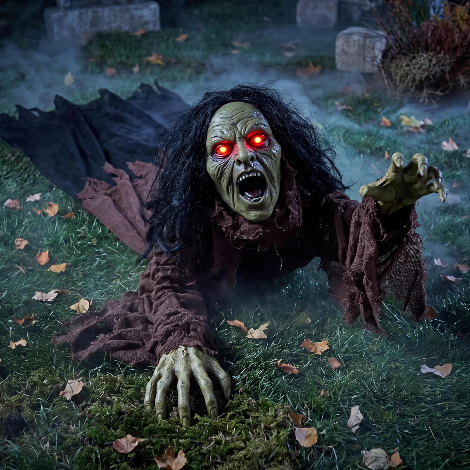 JOYIN Light-Up Crawling Zombie Groundbreaker Halloween Outdoor Decor - Image 7