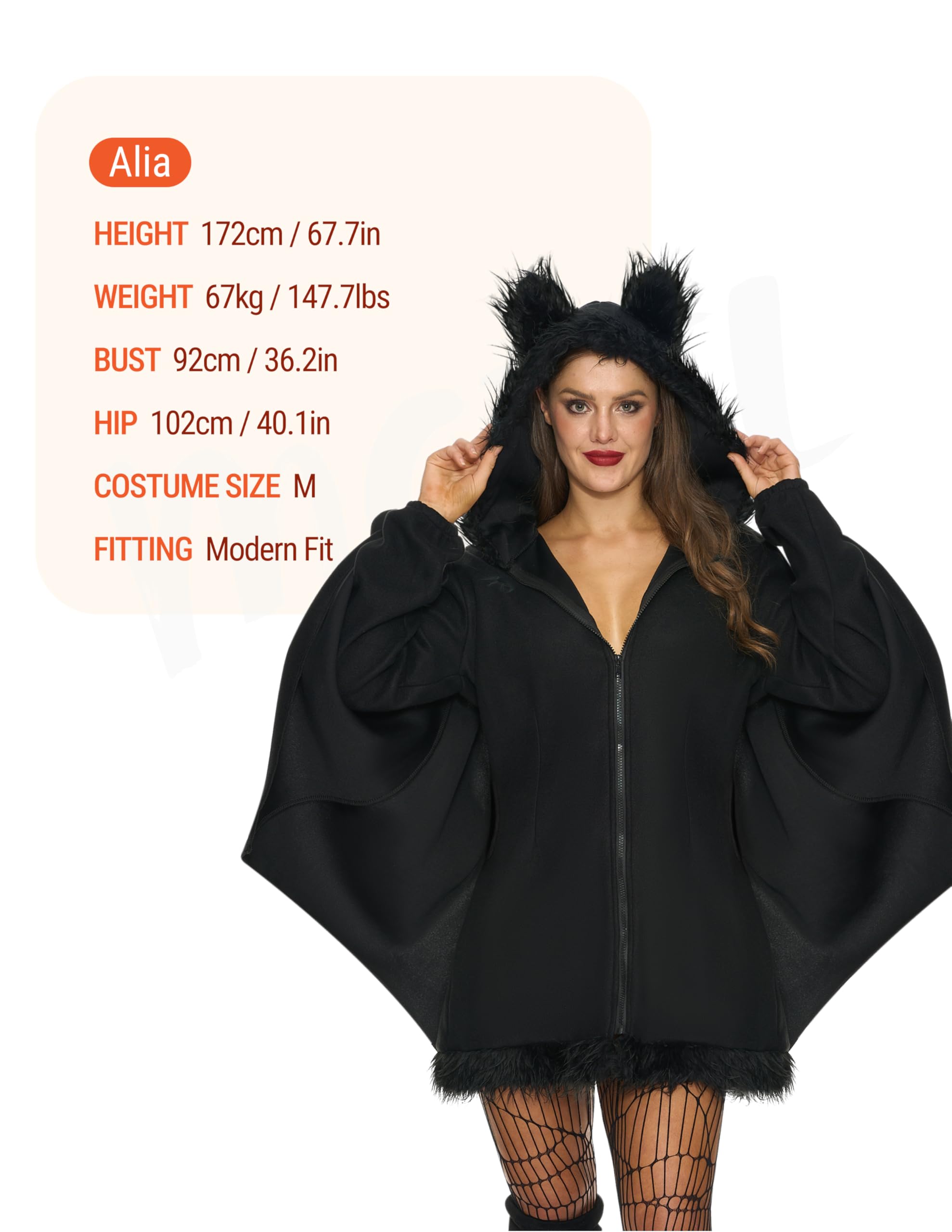 JOYIN Womens Black Bat Costume - Adult Halloween Cosplay Outfit - Image 8