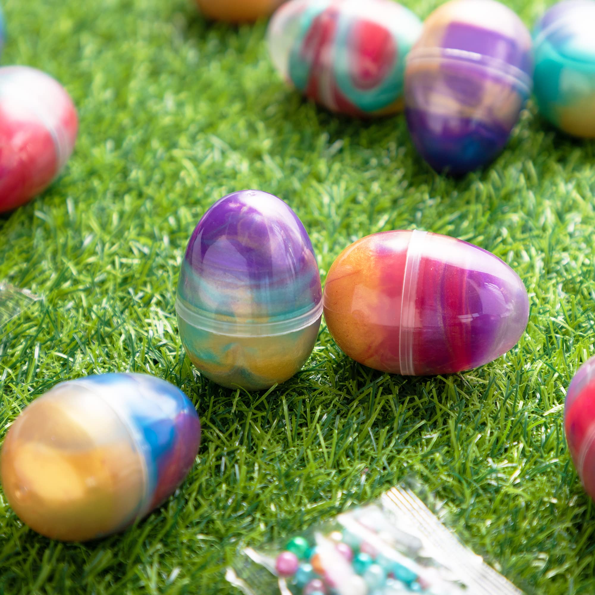 Joyin 12 Pcs Prefilled Easter Eggs with Galaxy Slime & Toys - Image 7