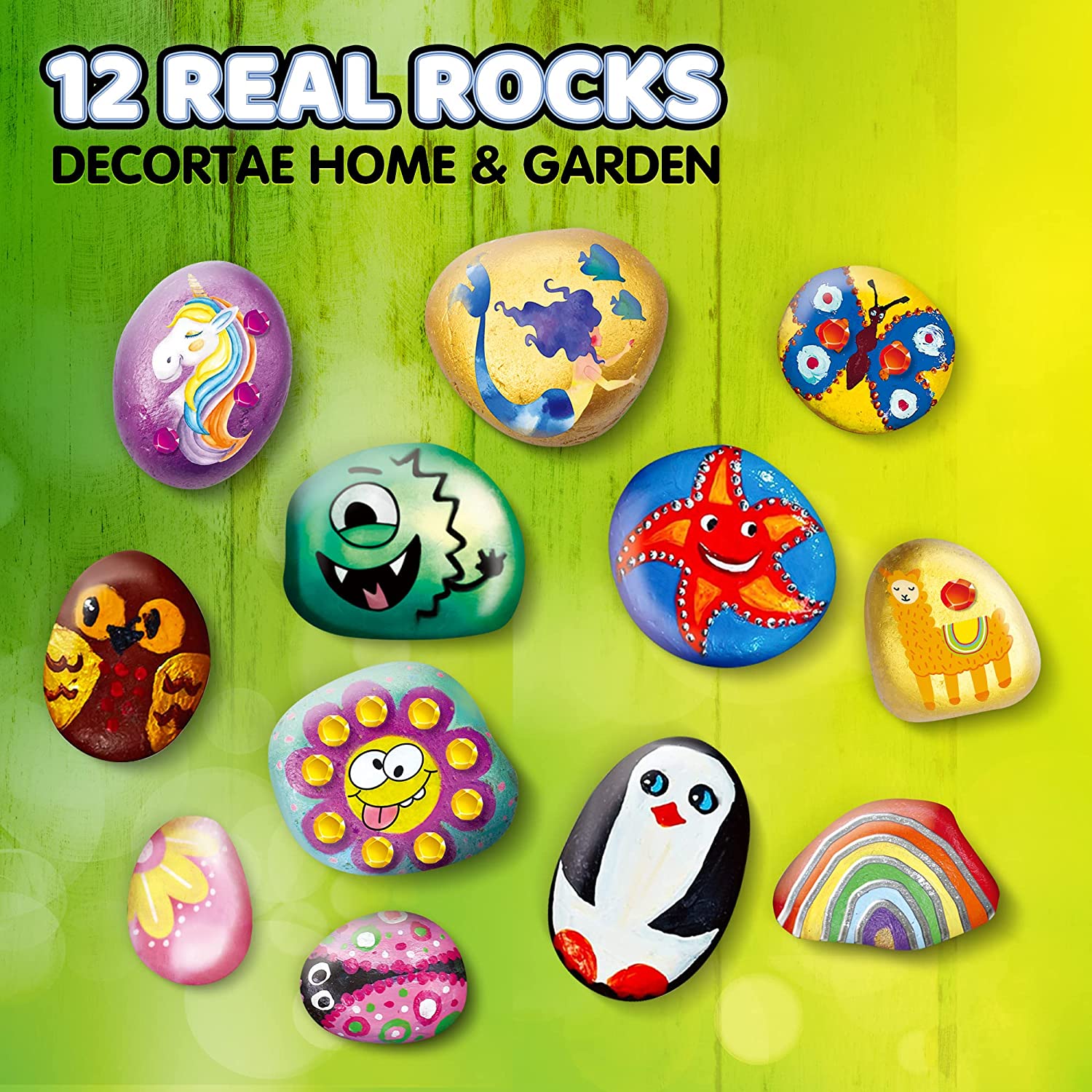 KLEVER KITS - Rock Painting Kit, 12 Rocks - Image 2