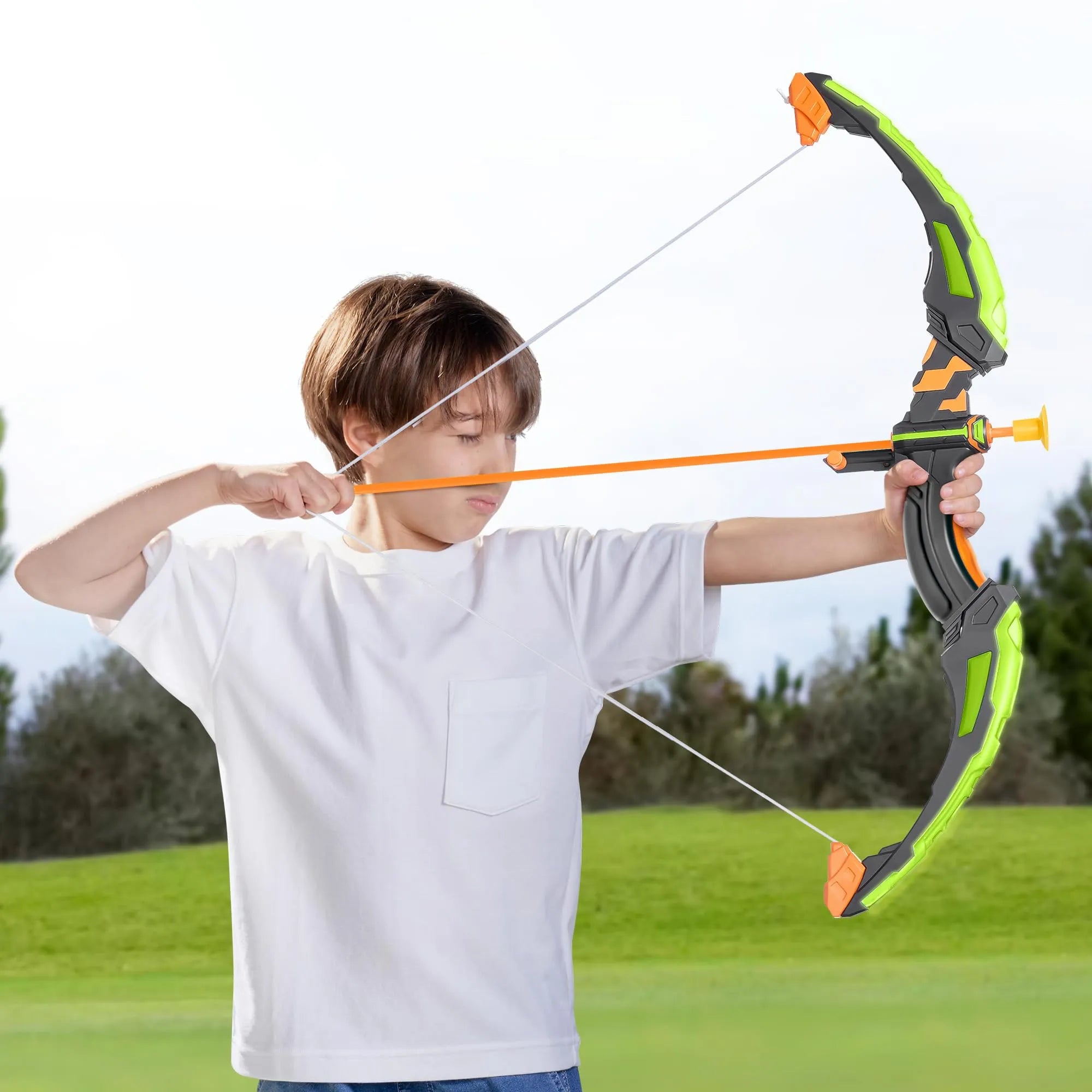 Kids LED Light Up Archery Toy Set with Suction Cup Arrows, Target & Arrow Case - Image 3