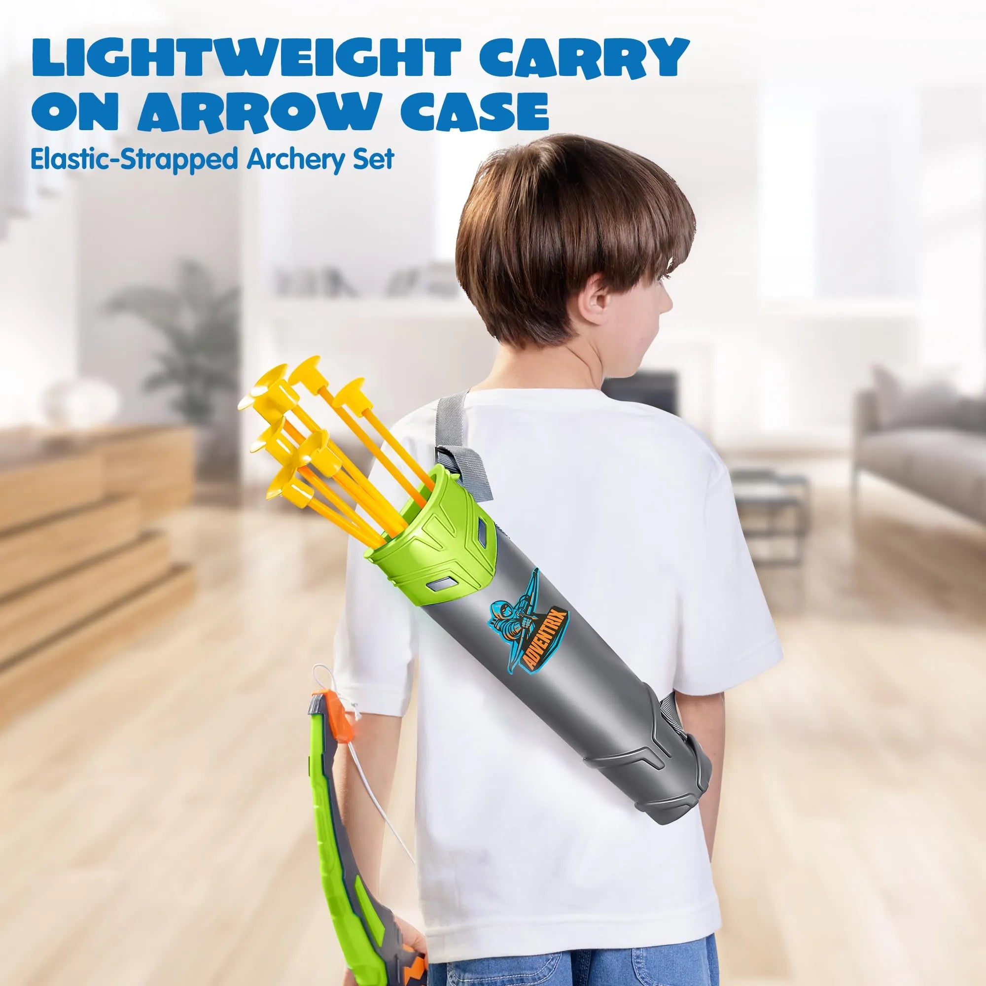 Kids LED Light Up Archery Toy Set with Suction Cup Arrows, Target & Arrow Case - Image 5