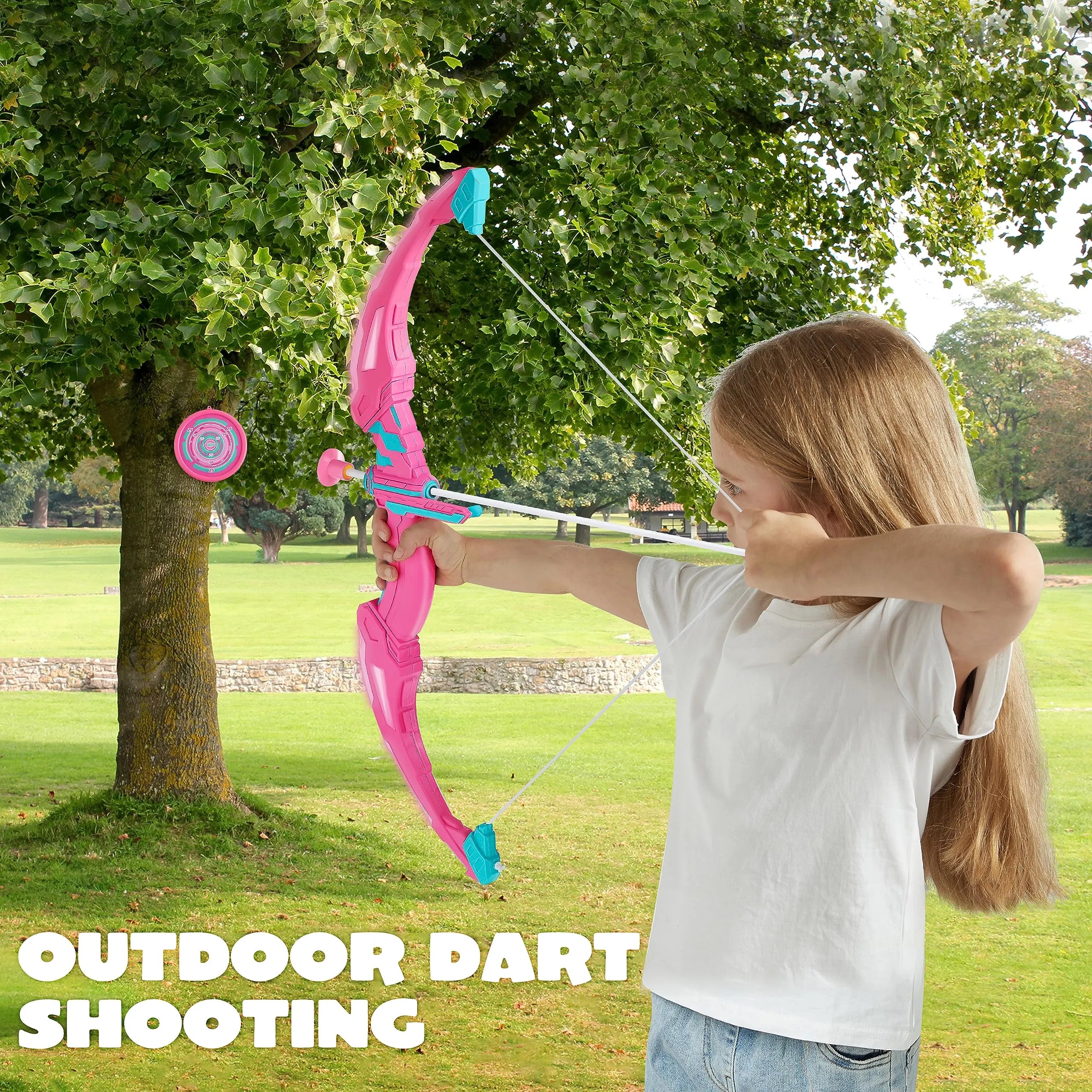 Kids LED Light Up Archery Toy Set with Suction Cup Arrows, Target & Arrow Case - Image 5