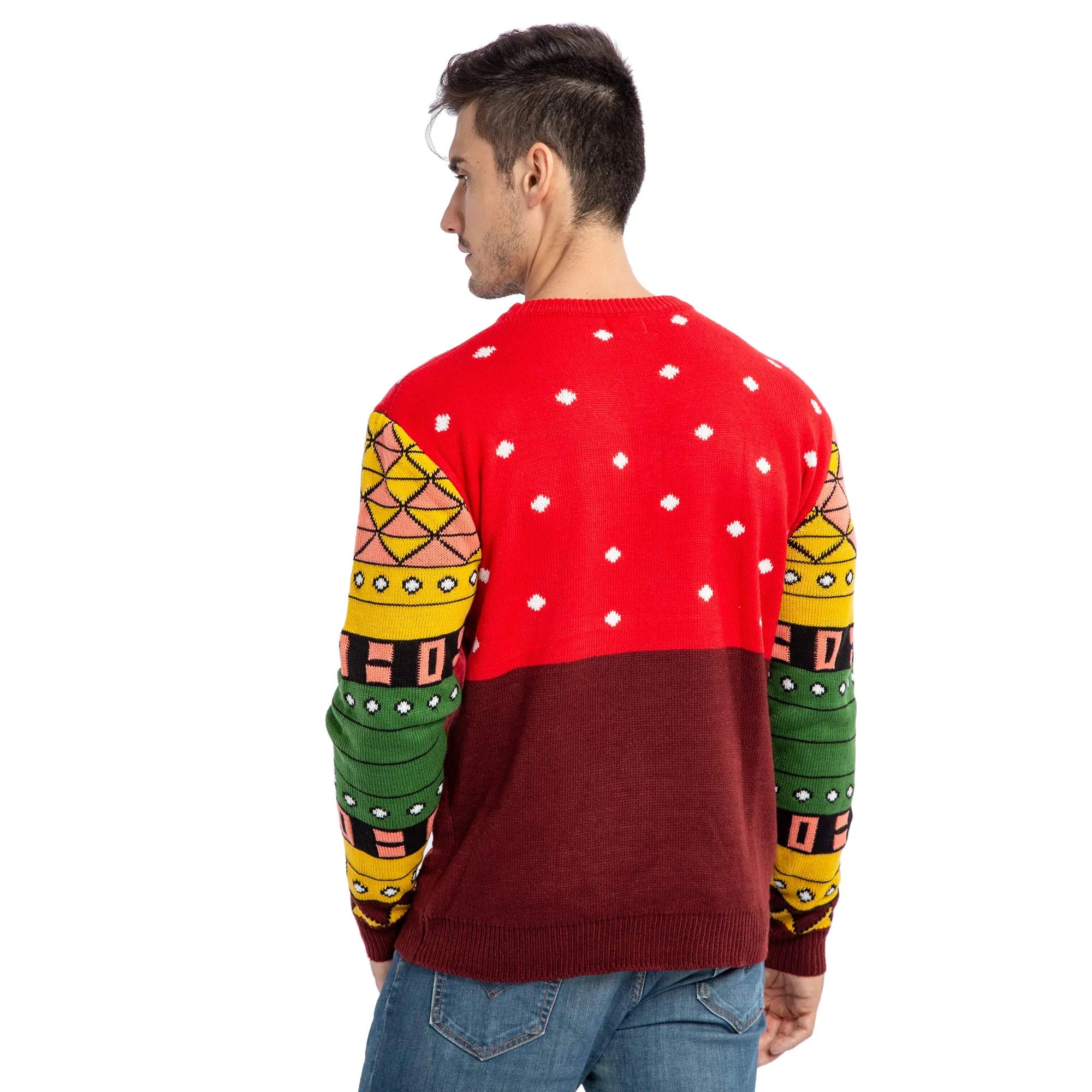 Christmas Sweaters Santa Ugly Sweater with Light Bulbs - Image 7