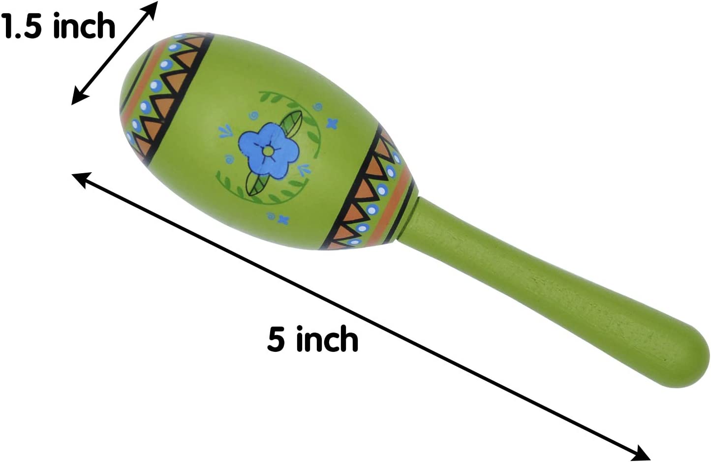 Mini Wooden Fiesta Maracas, 24 Pcs - Image 3