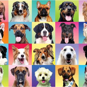 Multicolor Dogs Puzzles, 300 Pcs
