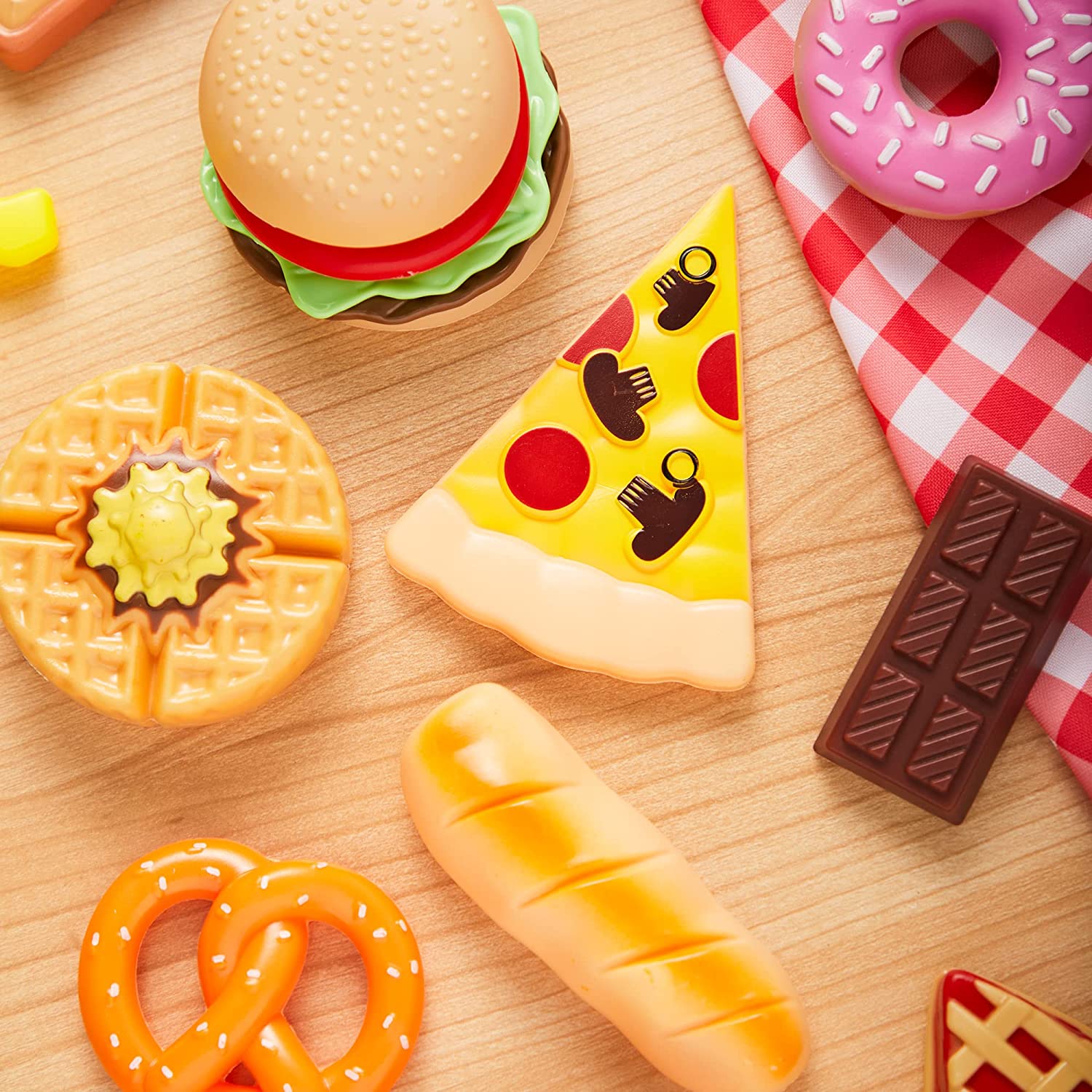 PLAY-ACT Plastic Play Food Toys , 50 Pcs - Image 4
