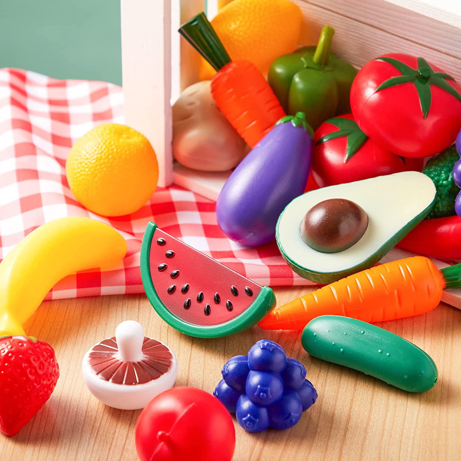 PLAY-ACT Plastic Play Food Toys , 50 Pcs - Image 6