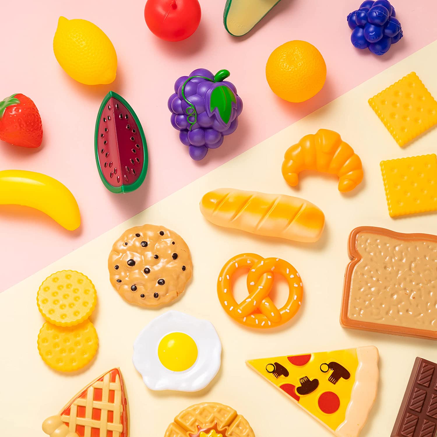 PLAY-ACT Plastic Play Food Toys , 50 Pcs - Image 7