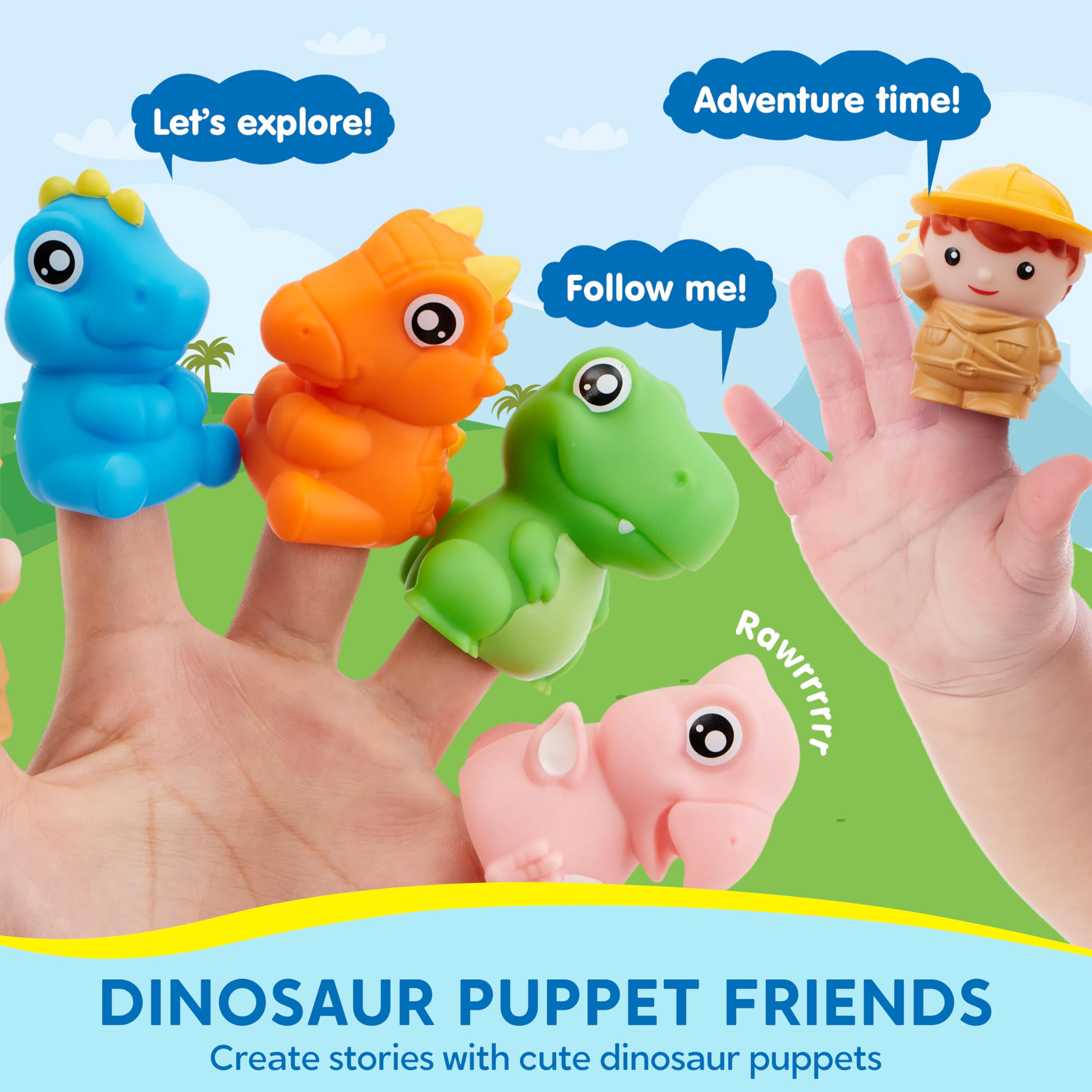 Play-Act Montessori Dinosaur Number Train Toy - Counting Matching Sorting Learning Toy with 9 Dinosaurs for Toddlers 1-3 Years Old - Image 5