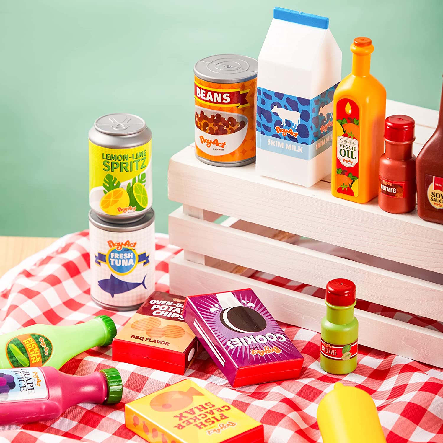 Play Food Grocery Cans, 30 Pcs - Image 8