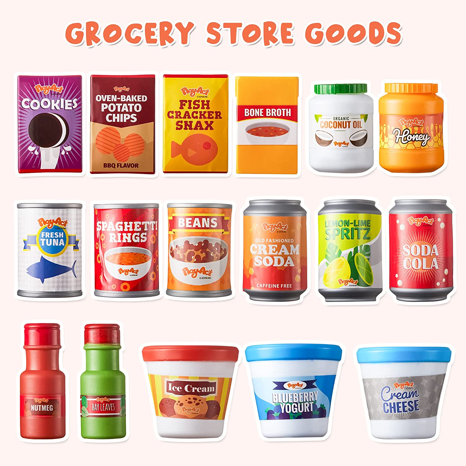 Play Food Grocery Cans, 30 Pcs - Image 3