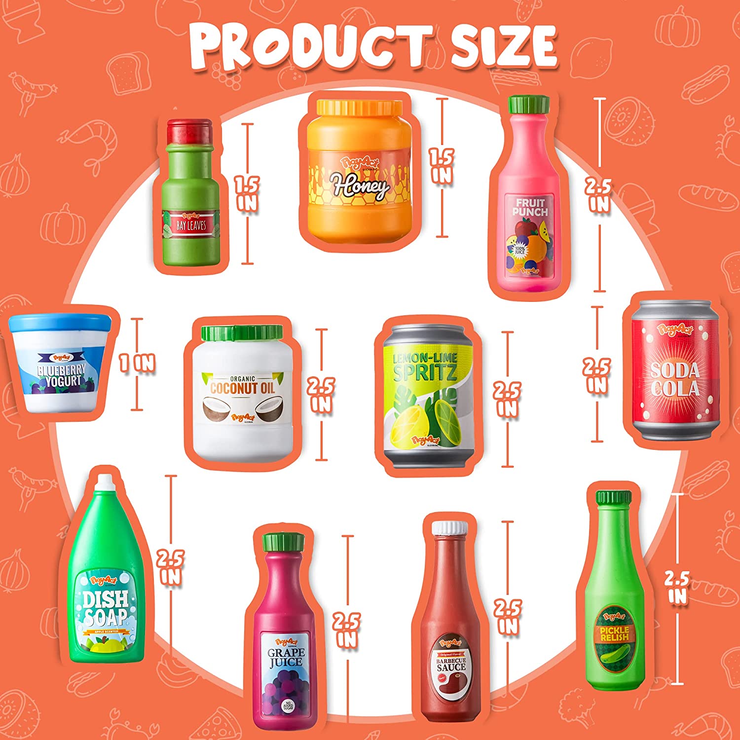 Play Food Grocery Cans, 30 Pcs - Image 5