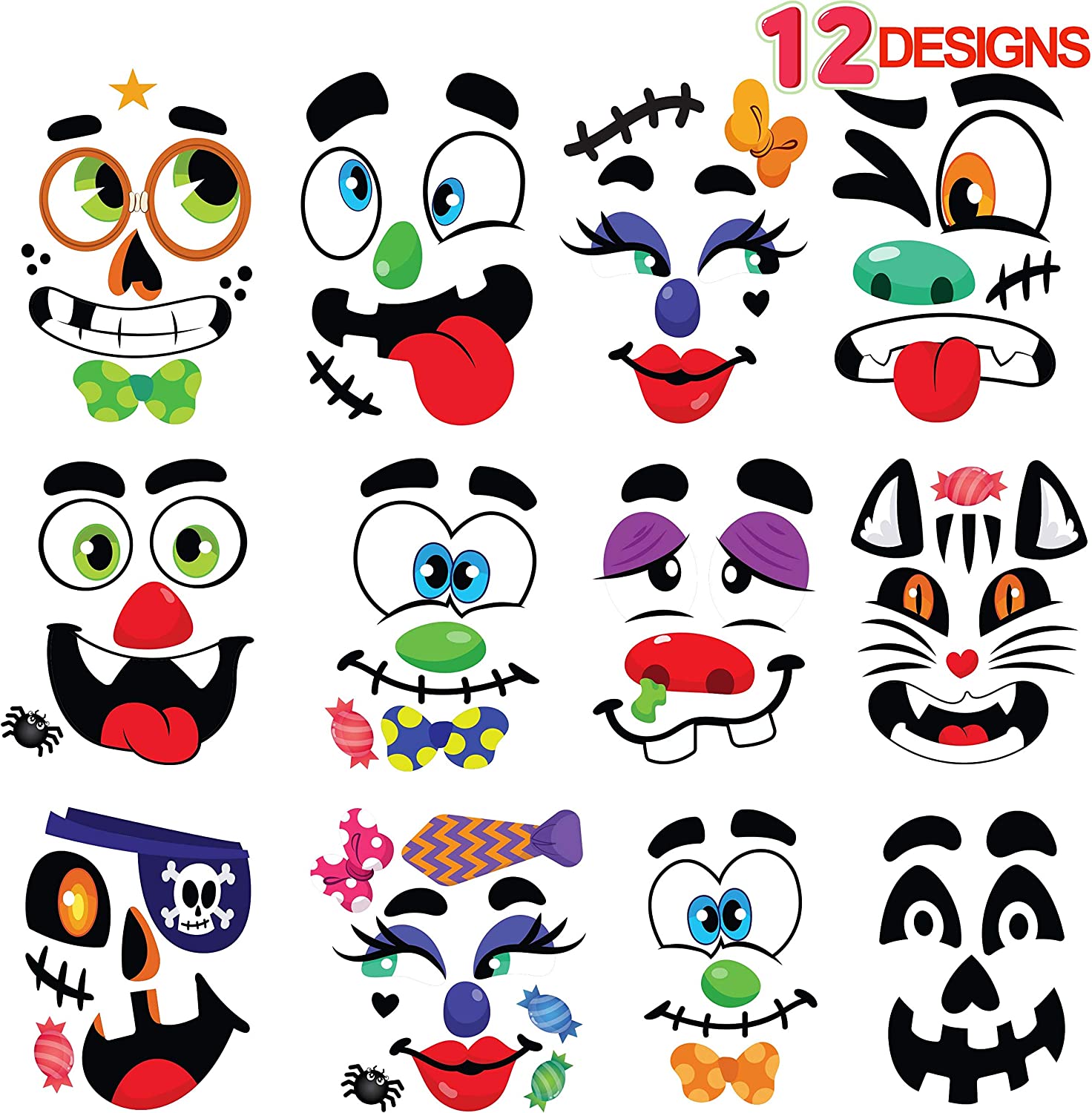 Pumpkin Decorating Stickers, 40 Pcs - Image 2
