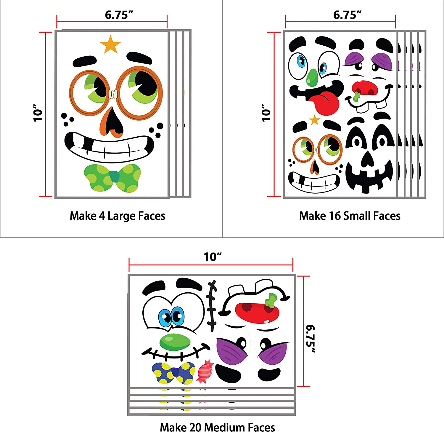 Pumpkin Decorating Stickers, 40 Pcs - Image 6