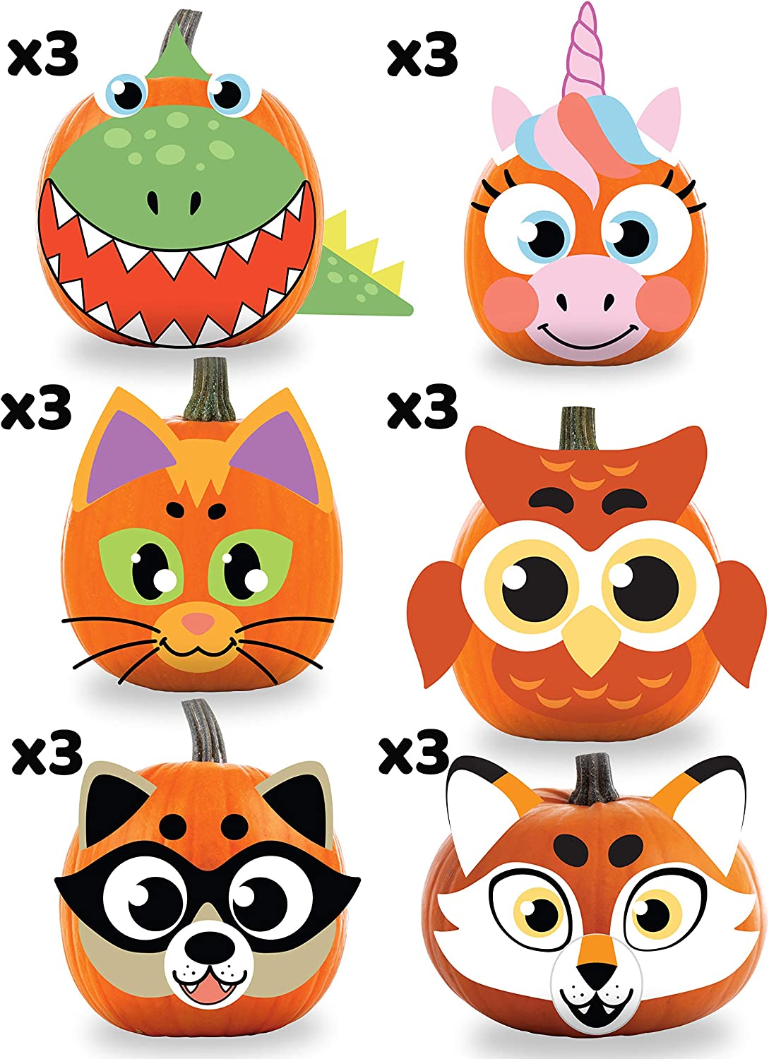 Pumpkin Foam Stickers Decoration, 18 Pcs - Image 2