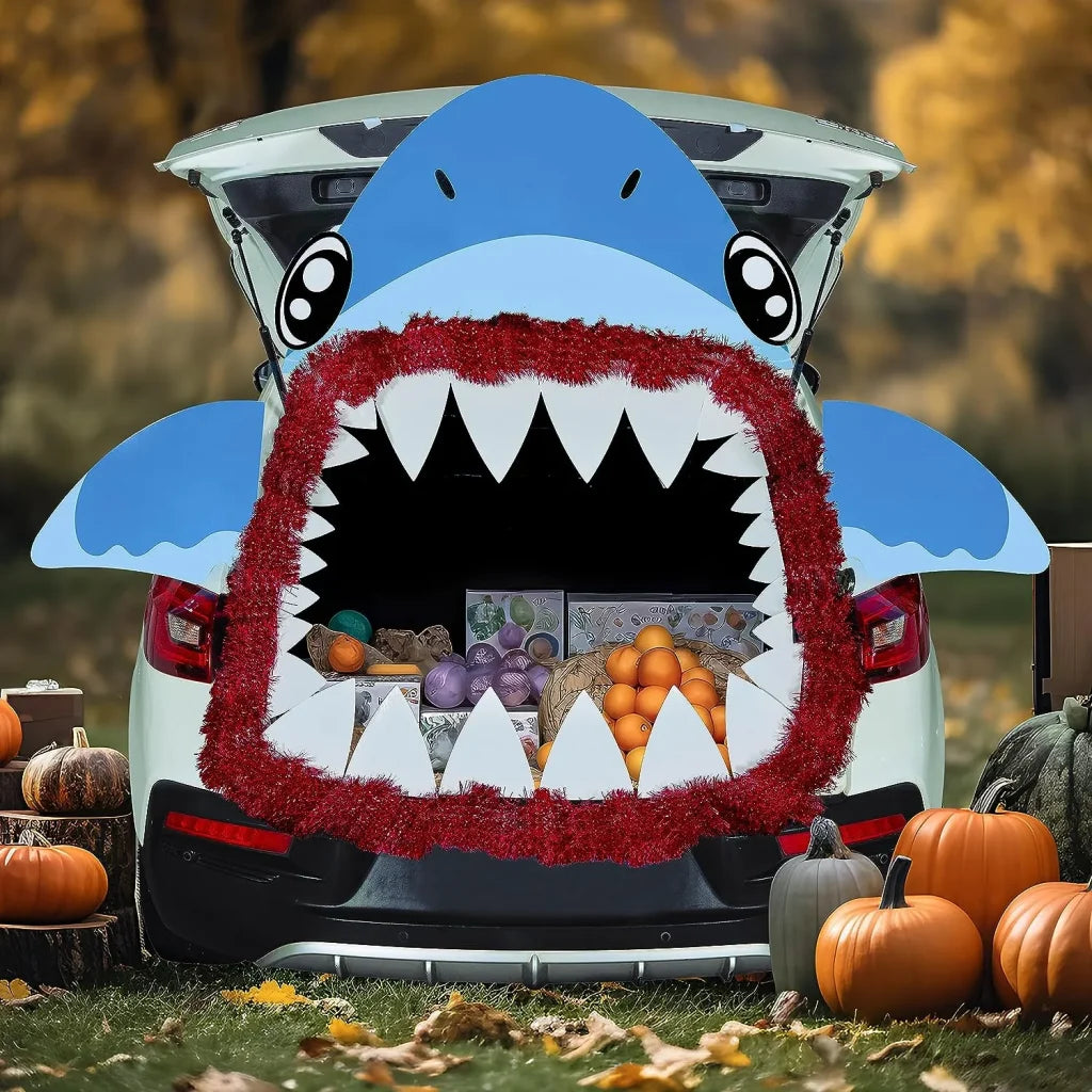 Shark Halloween Trunk or Treat Decor Kit - Image 4