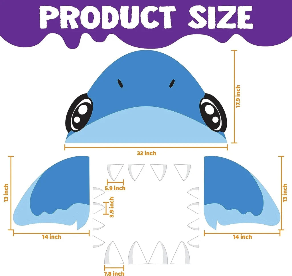 Shark Halloween Trunk or Treat Decor Kit - Image 6