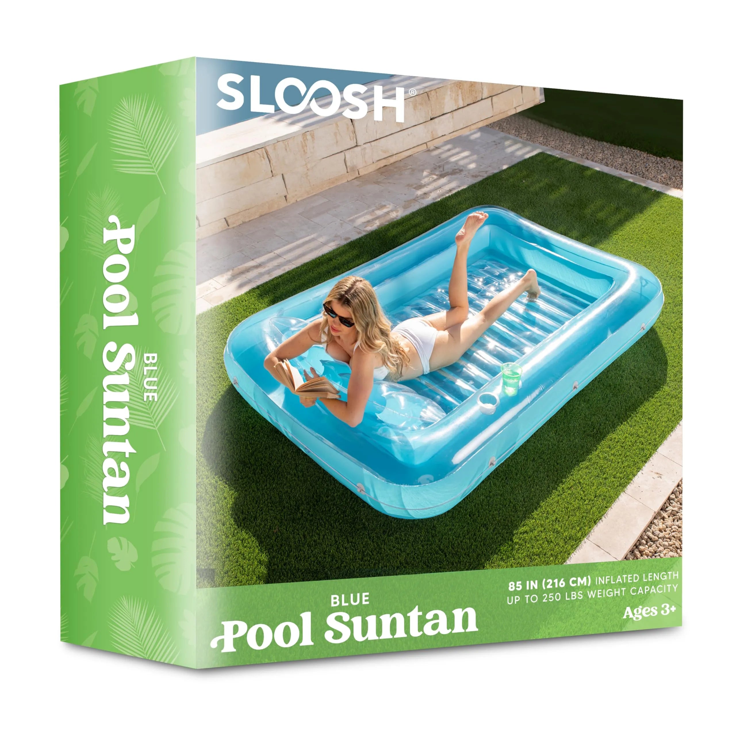Sloosh-XL Inflatable Tanning Pool Lounge Float, 85inx 57inExtra Large Sun Tan Tub Adult Pool Floats Raft - Image 5