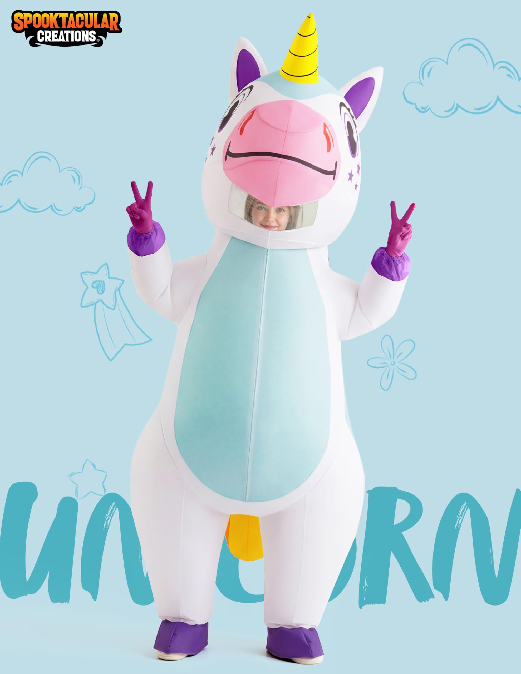Spooktacular Creations Unicorn Inflatable Costume for Adults - Image 2