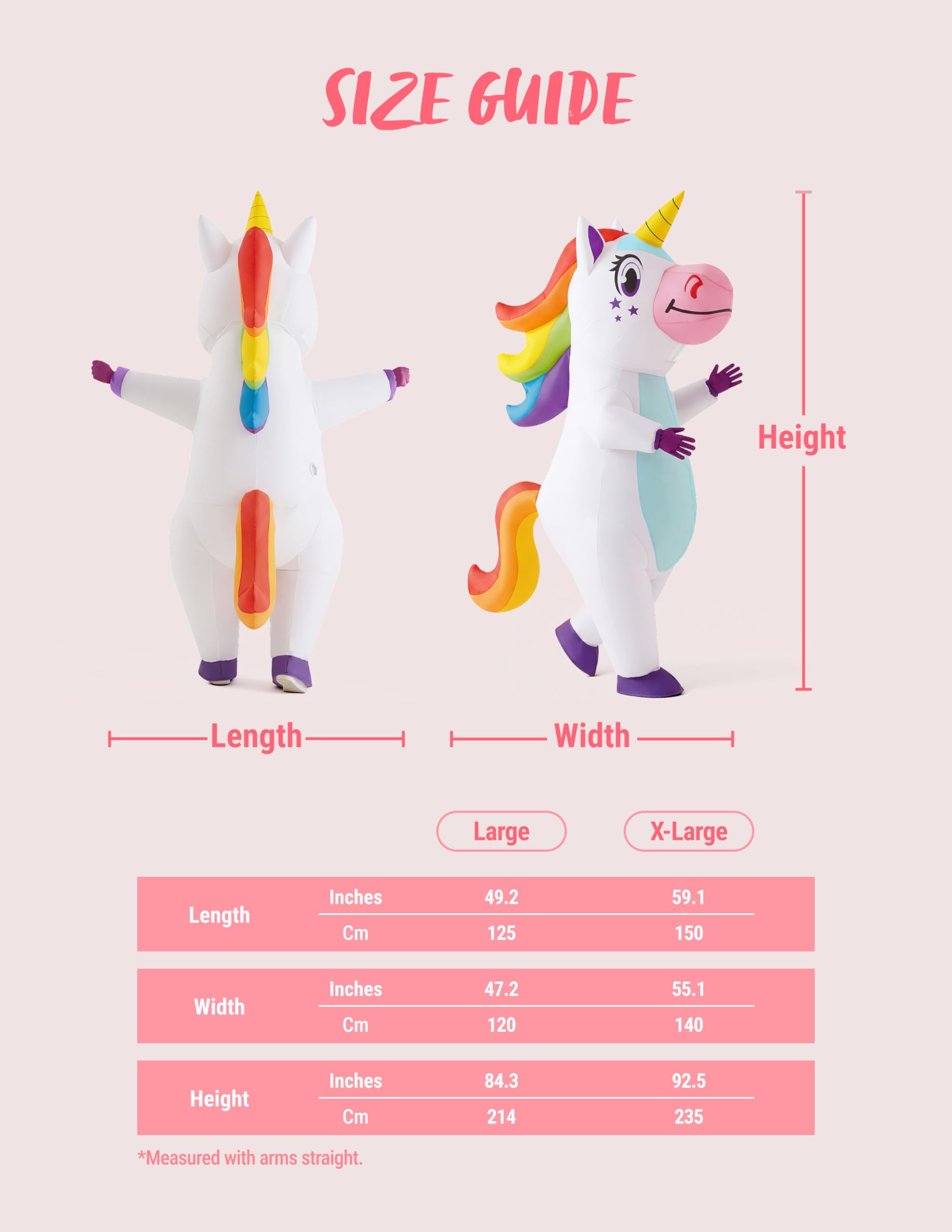 Spooktacular Creations Unicorn Inflatable Costume for Adults - Image 4