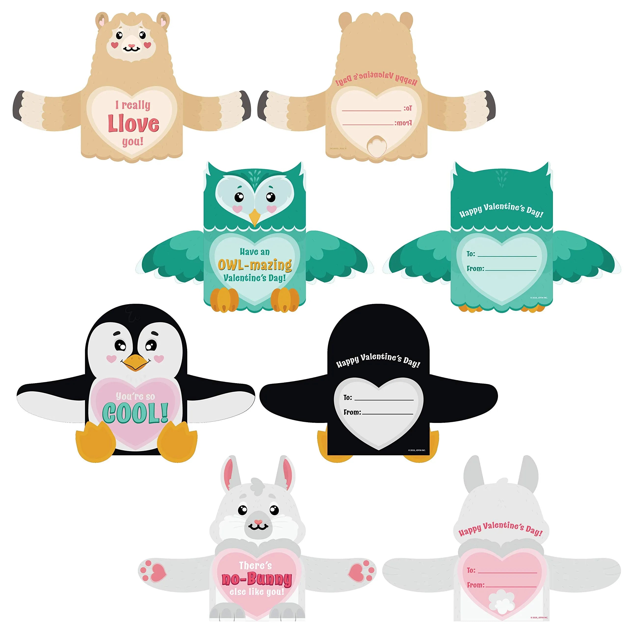 36pcs Kids Valentines Animal Candy Cane Card Holder - Image 3