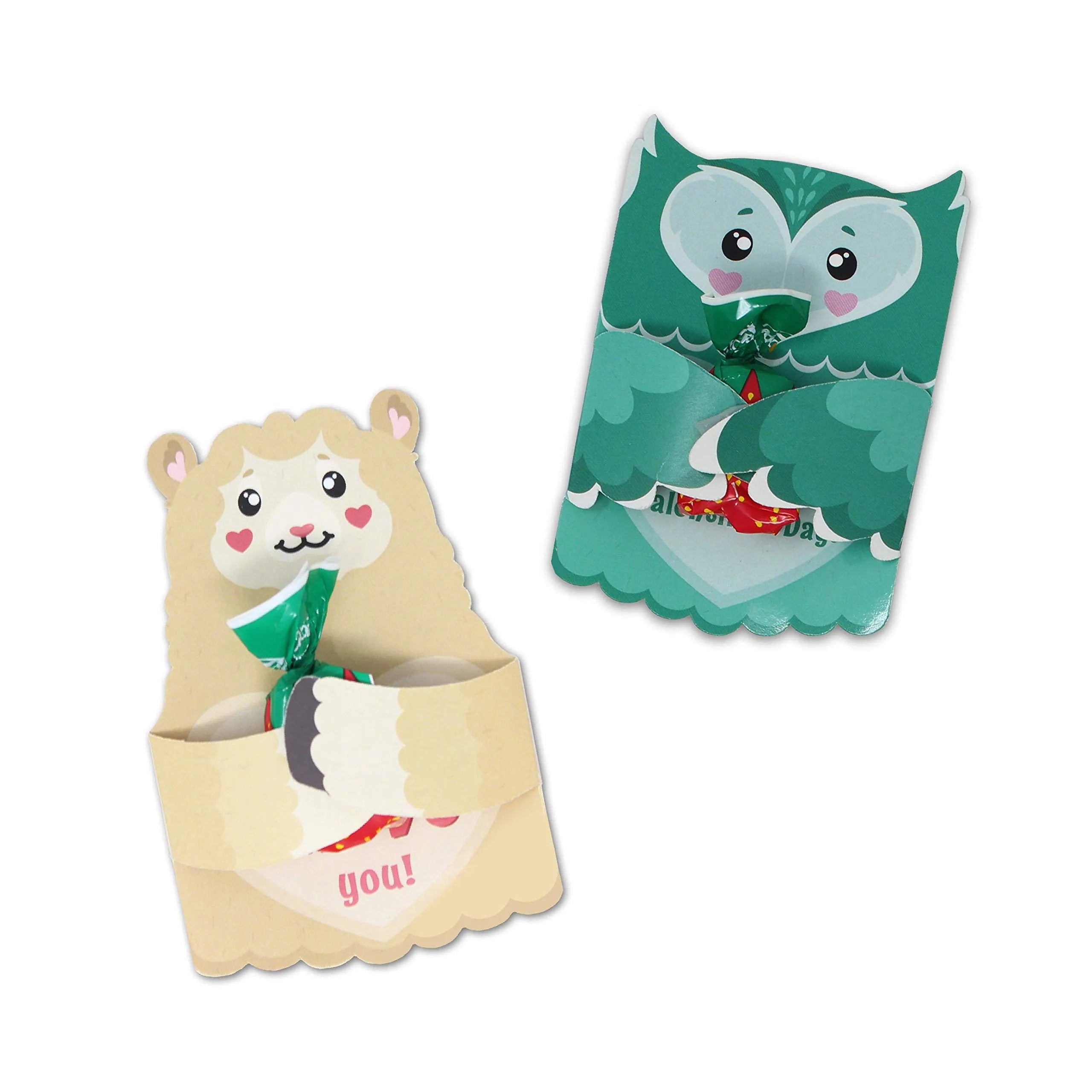 36pcs Kids Valentines Animal Candy Cane Card Holder - Image 7