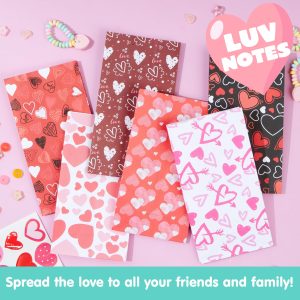 Valentines Day Paper Gift Bags - 24 Pcs 9.6 with Love Stickers