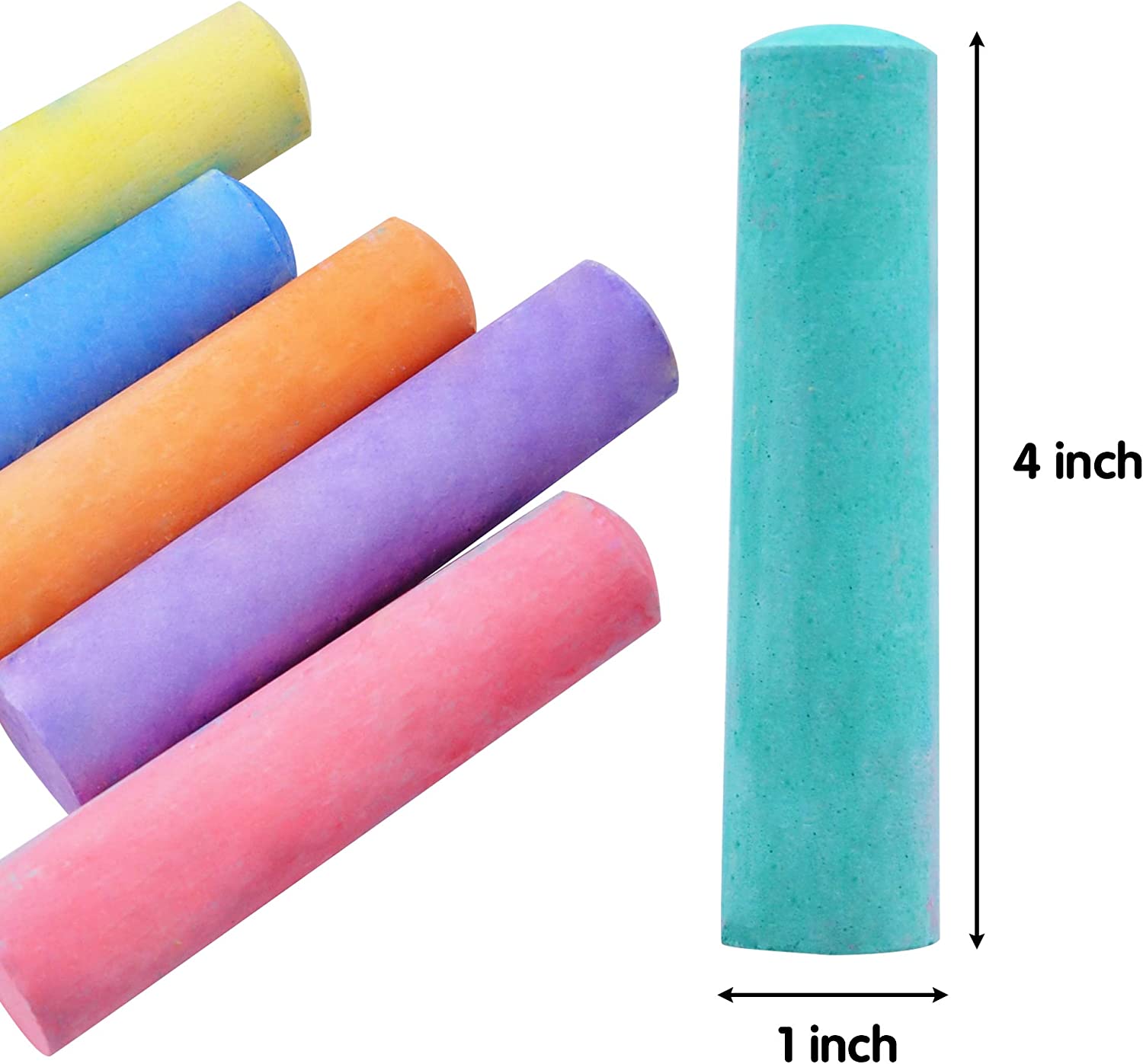 Washable Sidewalk Chalks Set, 24 Pcs - Image 4