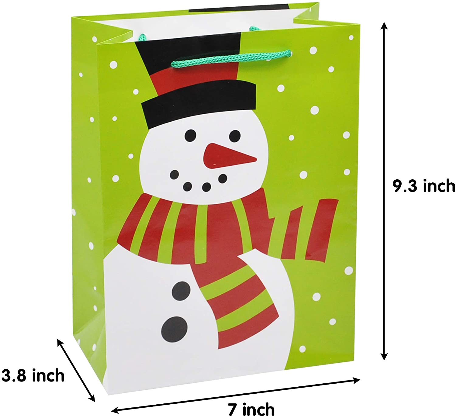 18Pcs Christmas Gift Bags, Holiday Paper Goody Bags with Handles - Image 6