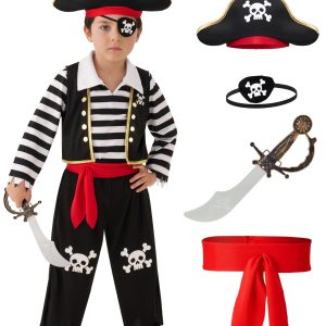 Boys Pirate Costume Stripe-Child