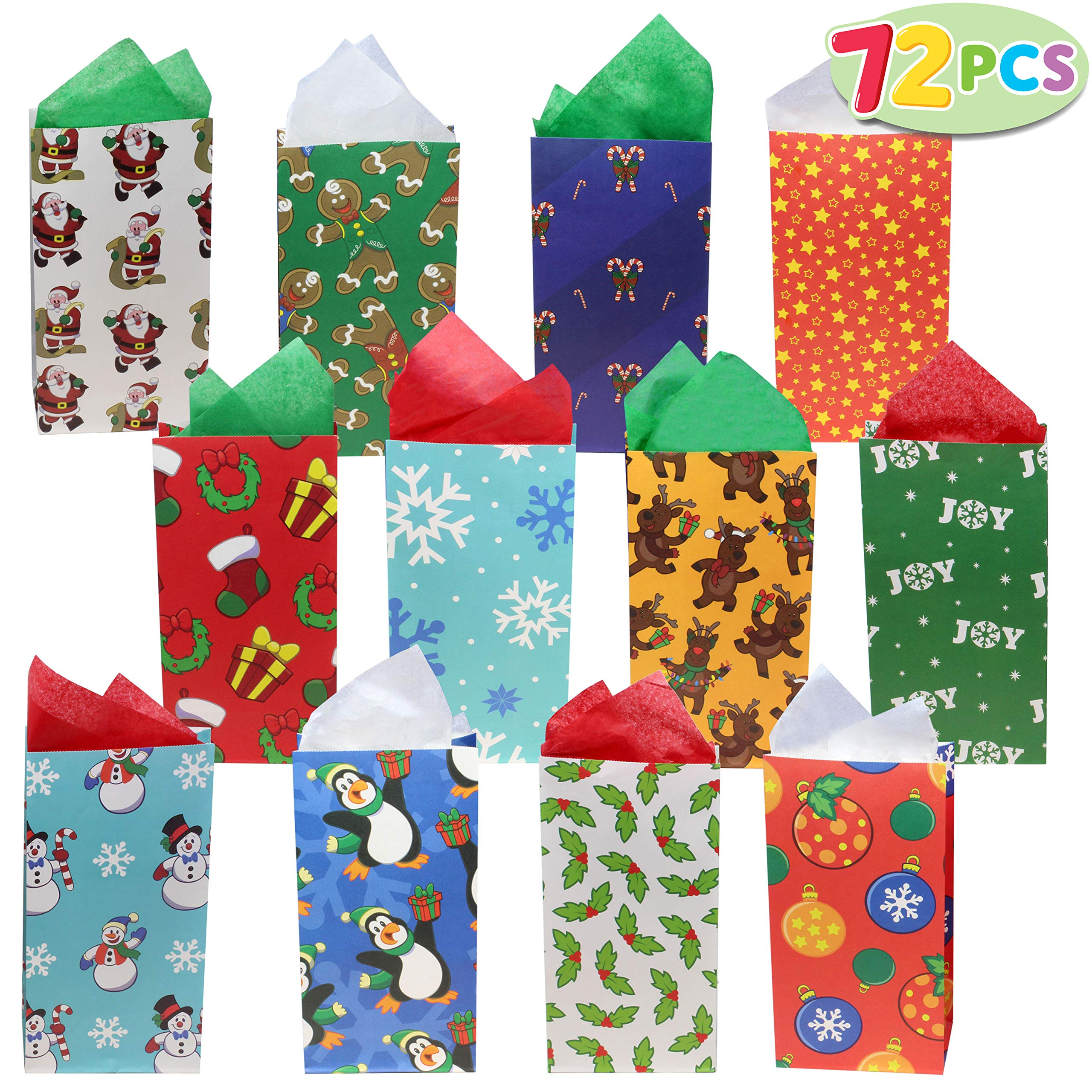 9.75in Holiday Goody Bags, 72 Pcs - Image 2