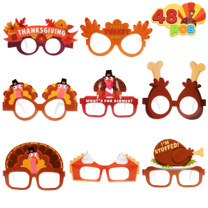 Thanksgiving Turkey Glasses Frames, 48 Piece