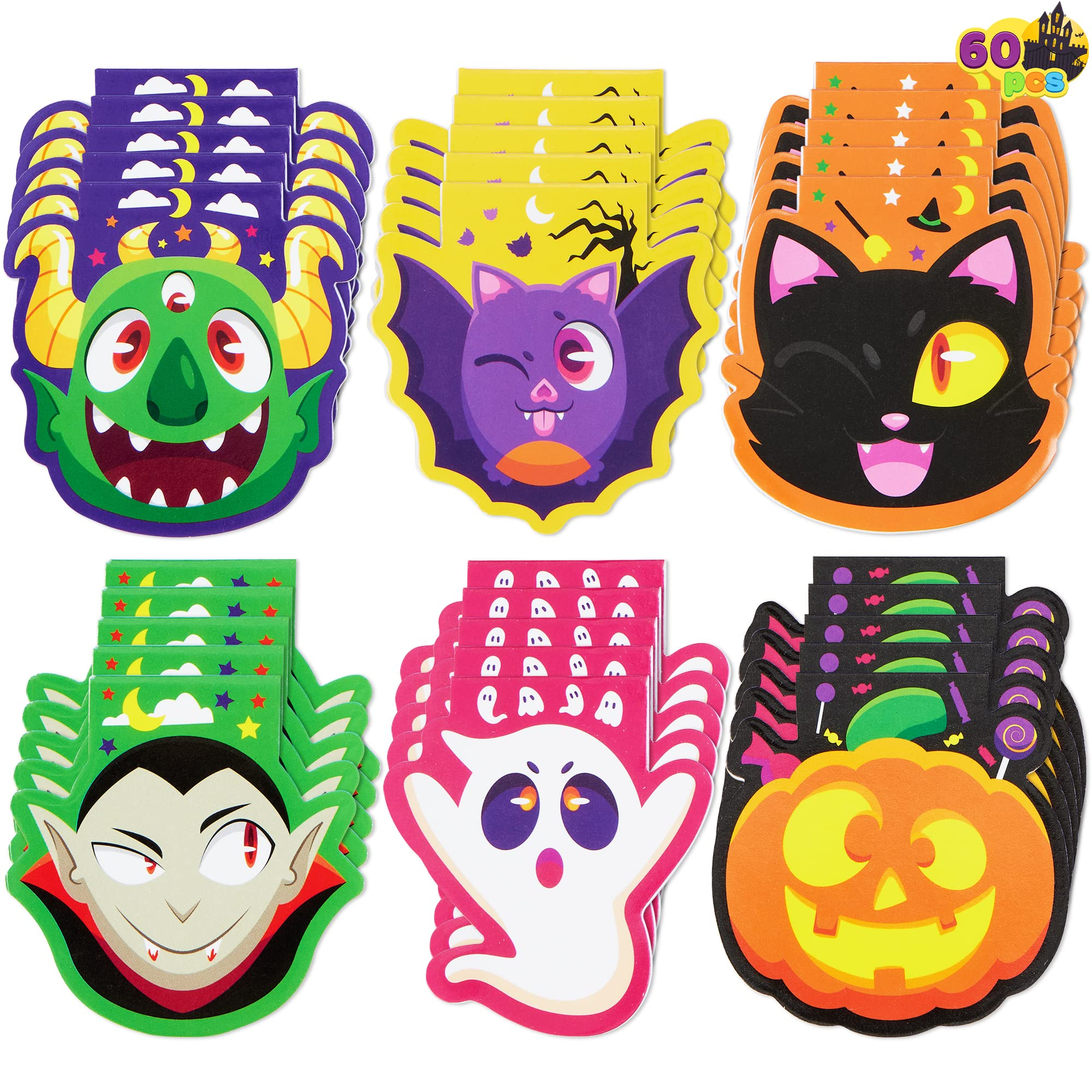 Halloween Spooky Characters Mini Notepad Set 60 Pack - Image 8