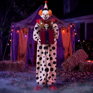 JOYIN 67 Animatronic Clown with Pop-Up Box - Motion Activated Halloween Prop
