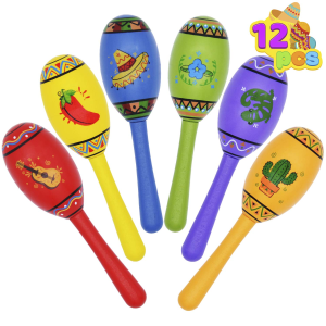 Mini Wooden Maracas, 12 Pcs