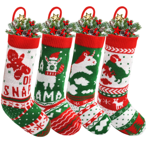 18in Christmas Stockings, 4 Packs