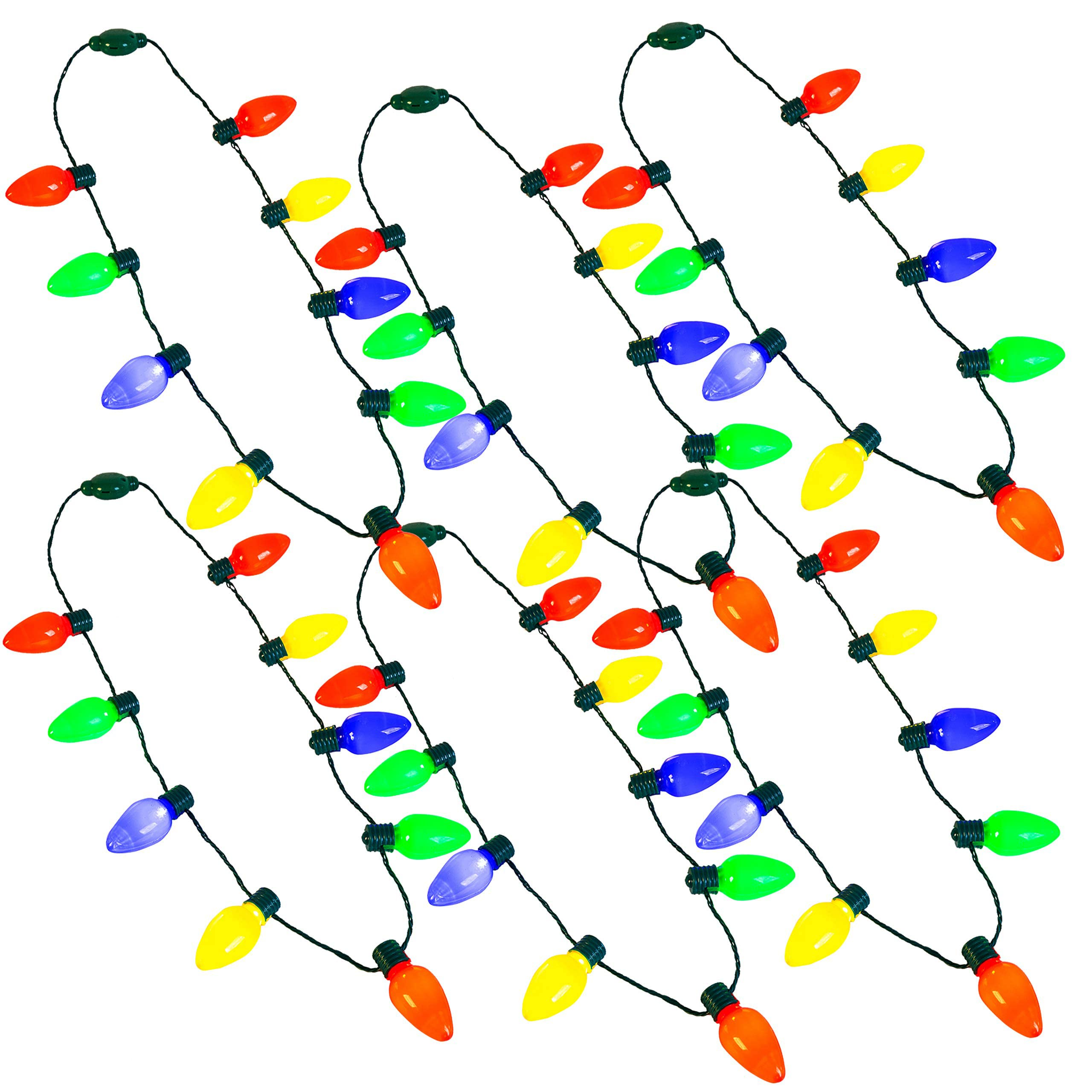 Christmas Led Light Up Bulb Necklace, 3 Pack